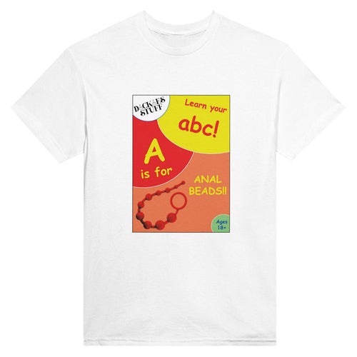 A is for Anal Beads ABC adult novelty tshirt sex