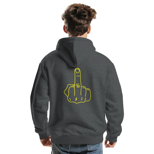 DICKIES HOODIE MIDDLE FINGER ADULT NOVELTY HOODIE GREY BACK