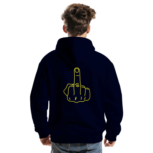 DICKIES HOODIE MIDDLE FINGER ADULT NOVELTY HOODIE NAVY BACK