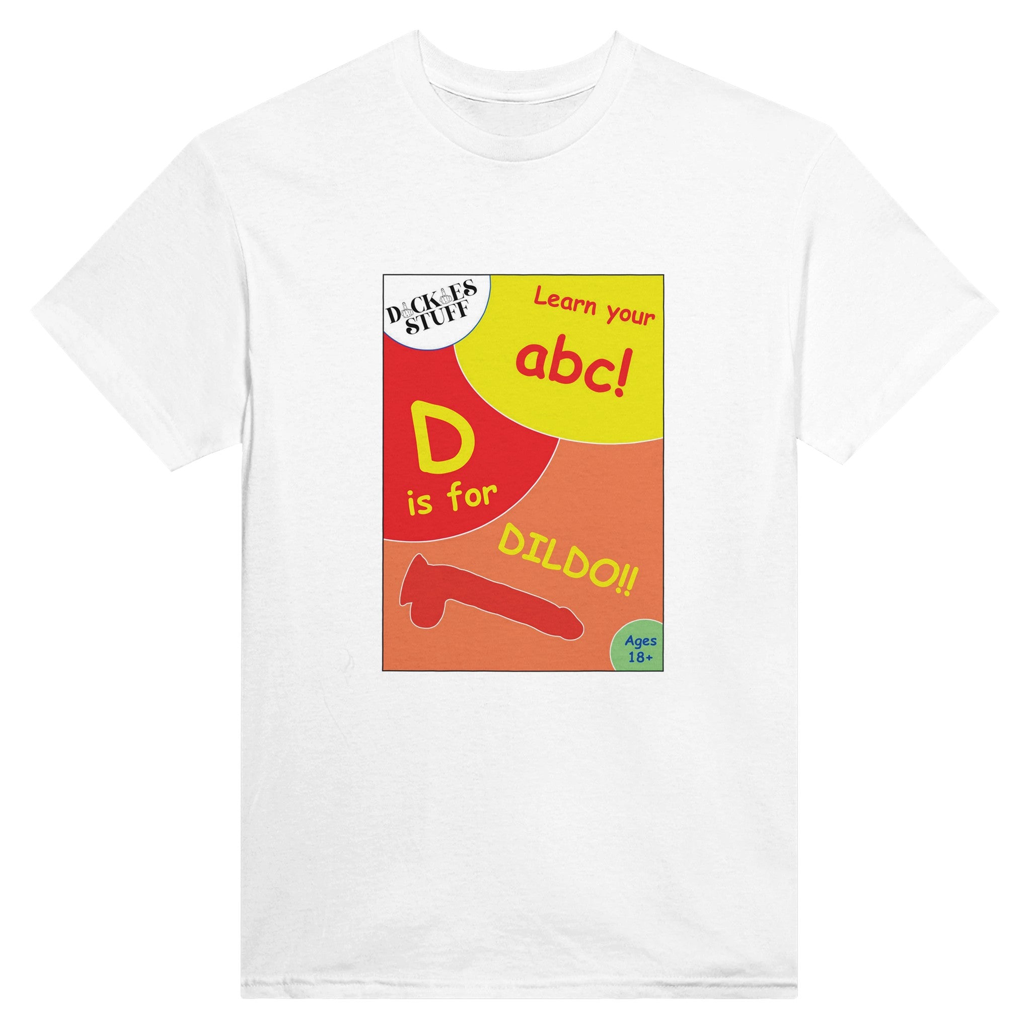 D is for Dildo adult novelty tshirt abc sex