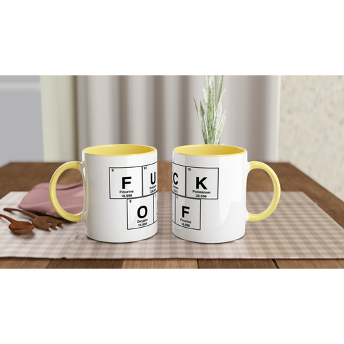 FUCKOFF periodic table adult novelty cup tea coffee