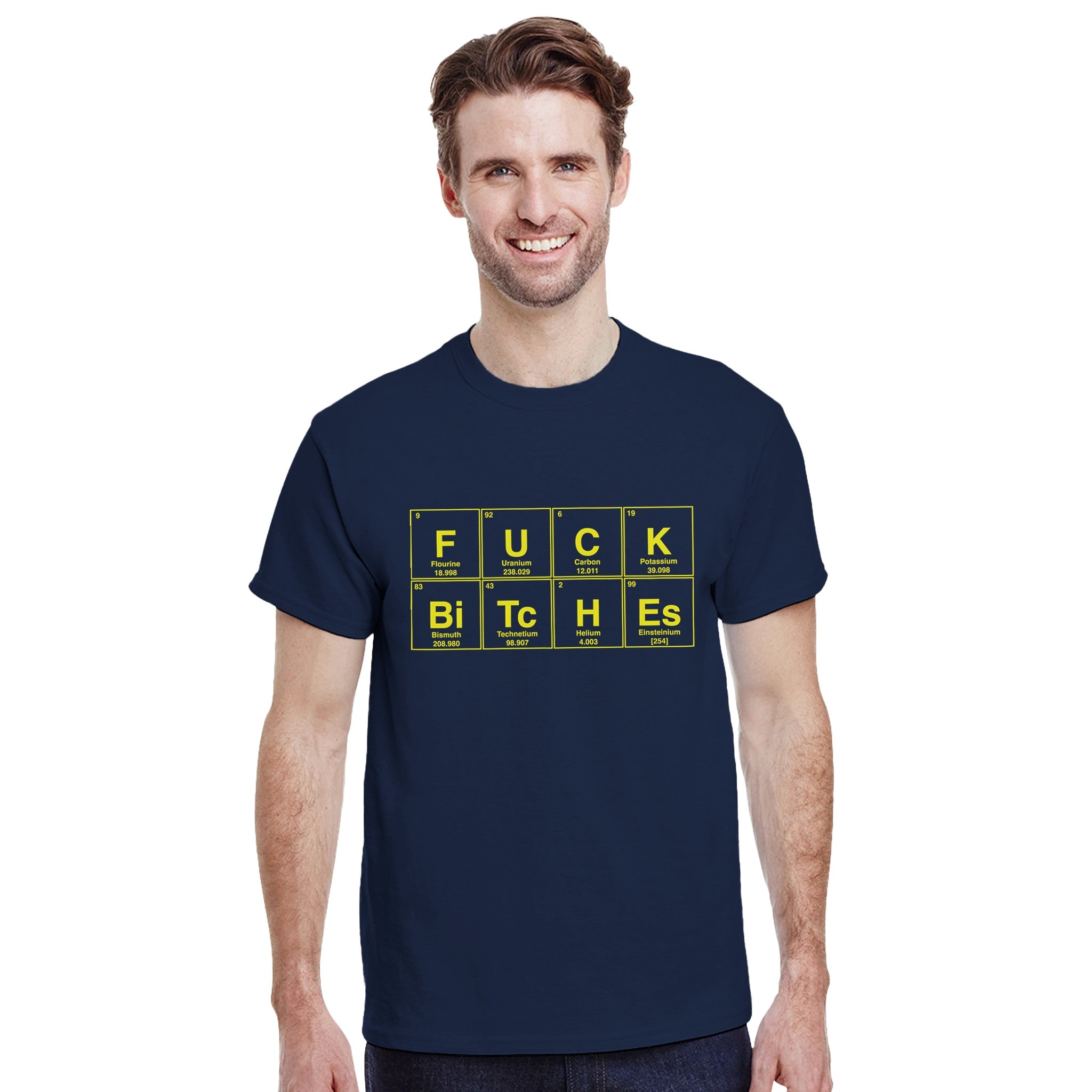 FUCK BiTcHEs periodic table adult novelty tshirt sex navy blue
