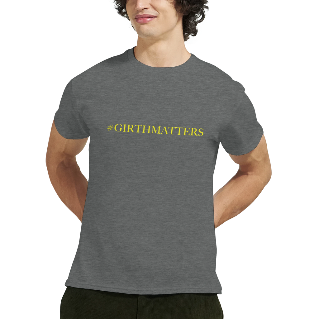 #GIRTHMATTERS adult novelty tshirt sex graphite grey 7