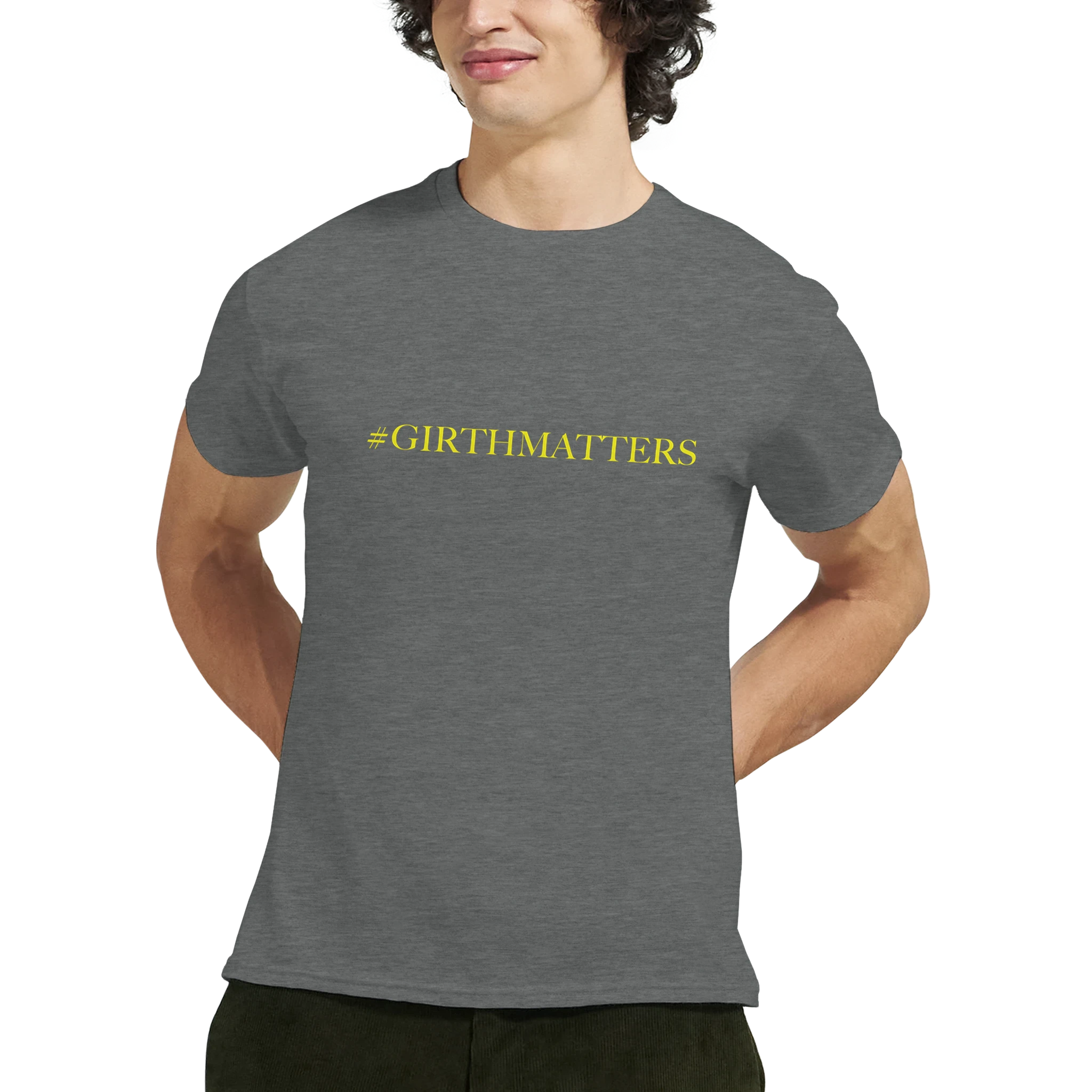 #GIRTHMATTERS adult novelty tshirt sex graphite grey 7