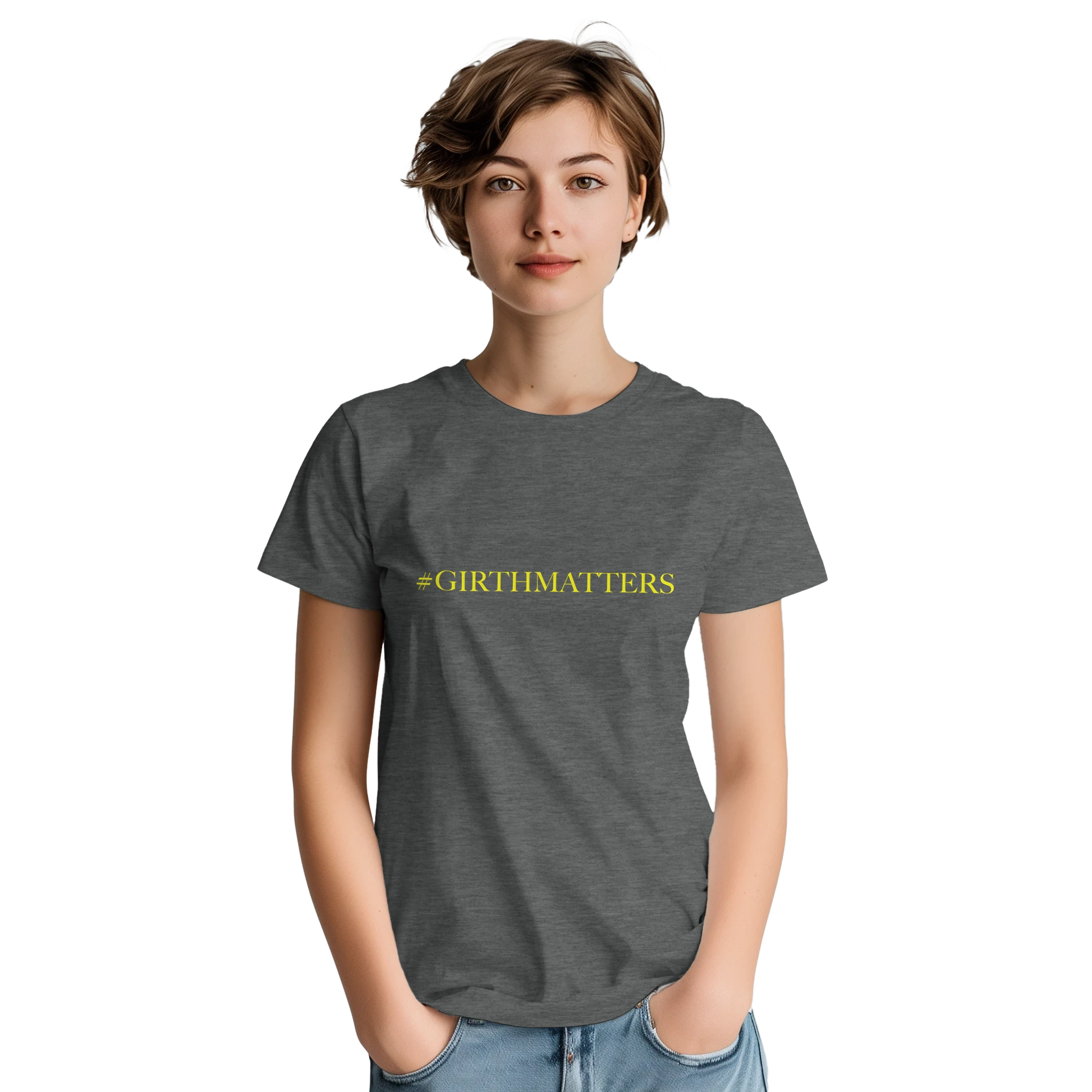 #GIRTHMATTERS adult novelty tshirt sex graphite grey 8