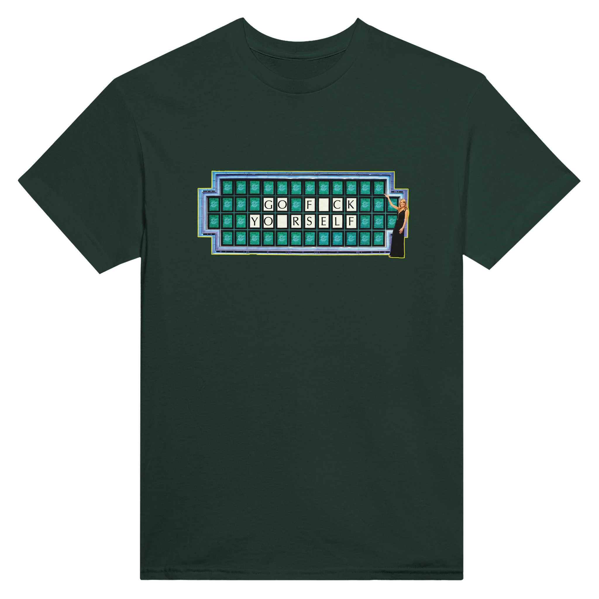 GO FUCK YOURSELF ADULT NOVELTY MEME TSHIRT FOREST GREEN
