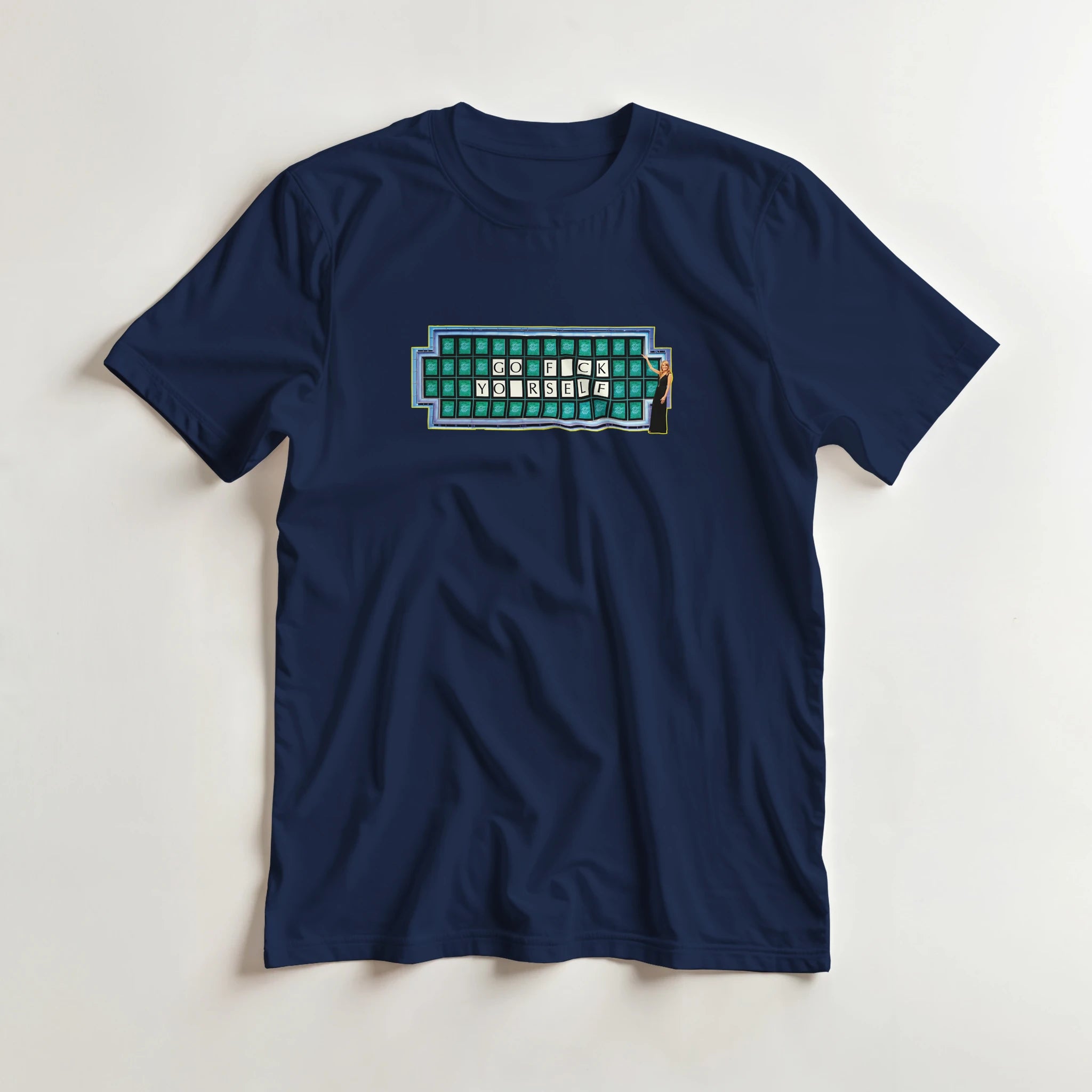 GO FUCK YOURSELF ADULT NOVELTY MEME TSHIRT FOREST NAVY BLUE 3