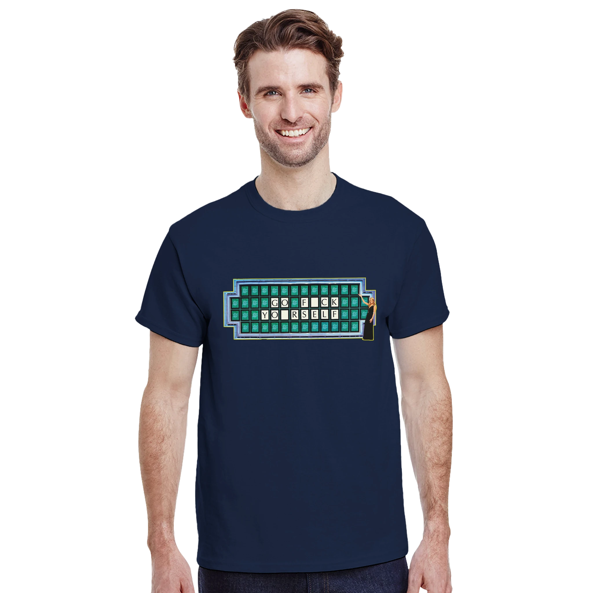 GO FUCK YOURSELF ADULT NOVELTY MEME TSHIRT FOREST NAVY BLUE 5