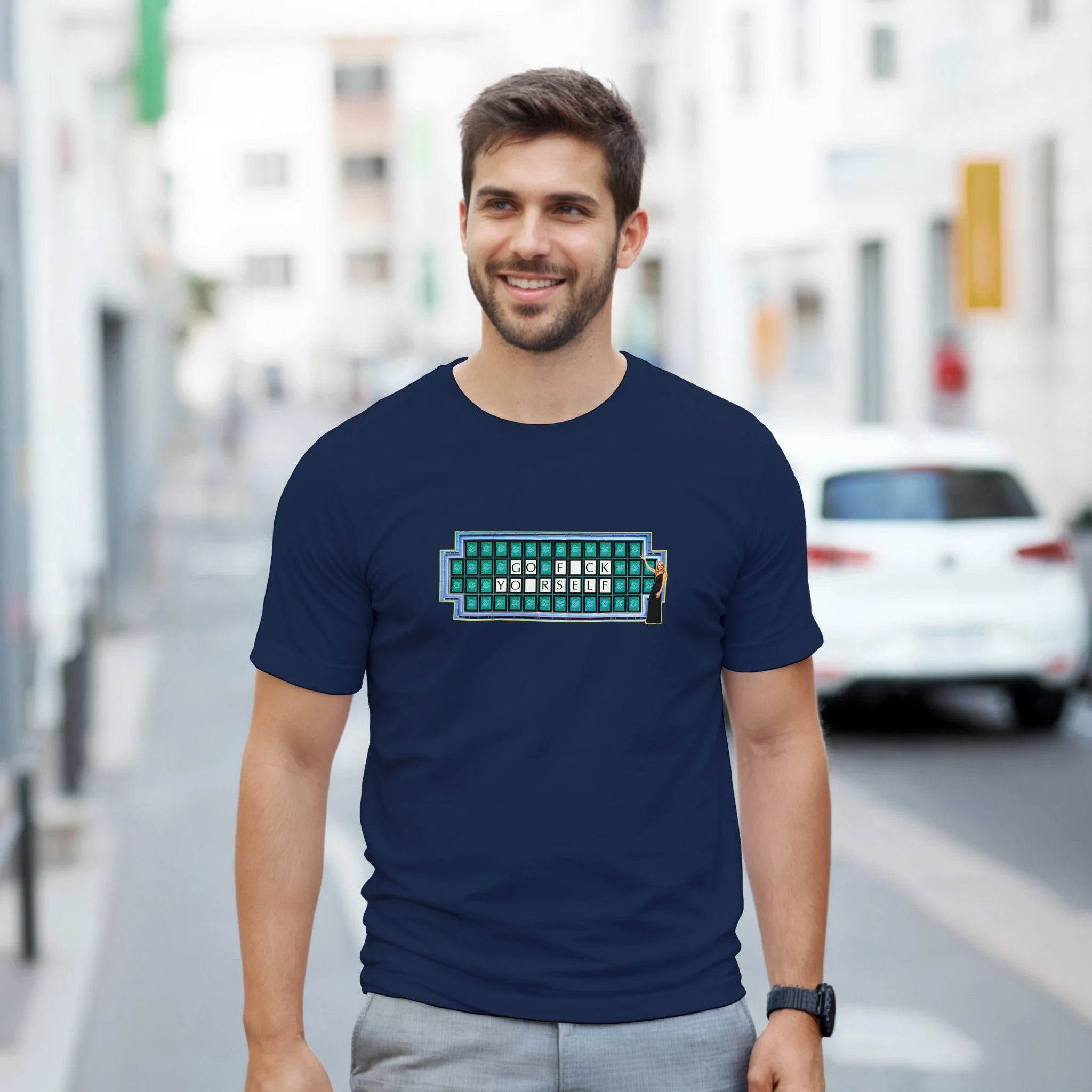 GO FUCK YOURSELF ADULT NOVELTY MEME TSHIRT FOREST NAVY BLUE 6
