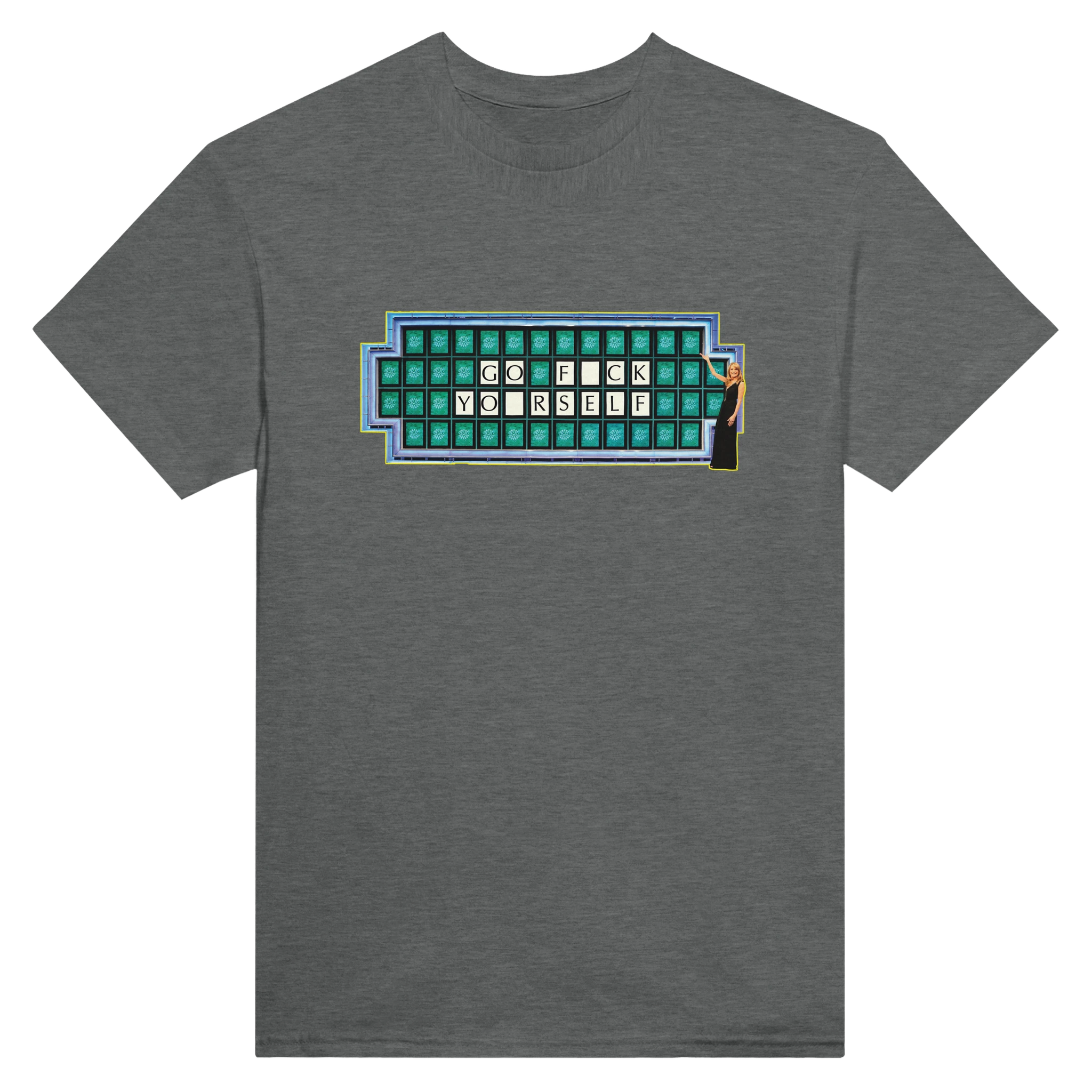 GO FUCK YOURSELF ADULT NOVELTY MEME TSHIRT GRAPHITE GREY