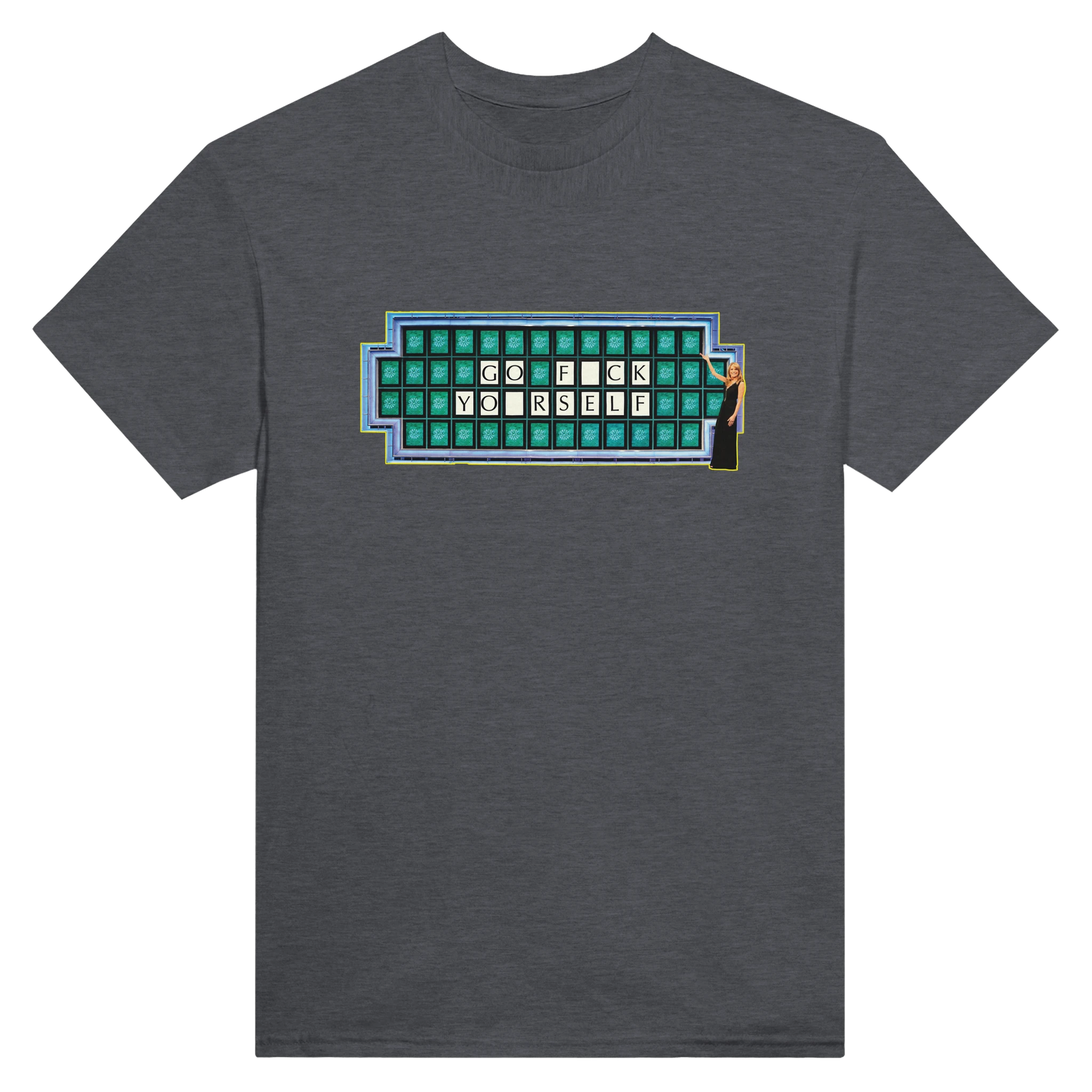 GO FUCK YOURSELF ADULT NOVELTY MEME TSHIRT GRAPHITE HEATHER