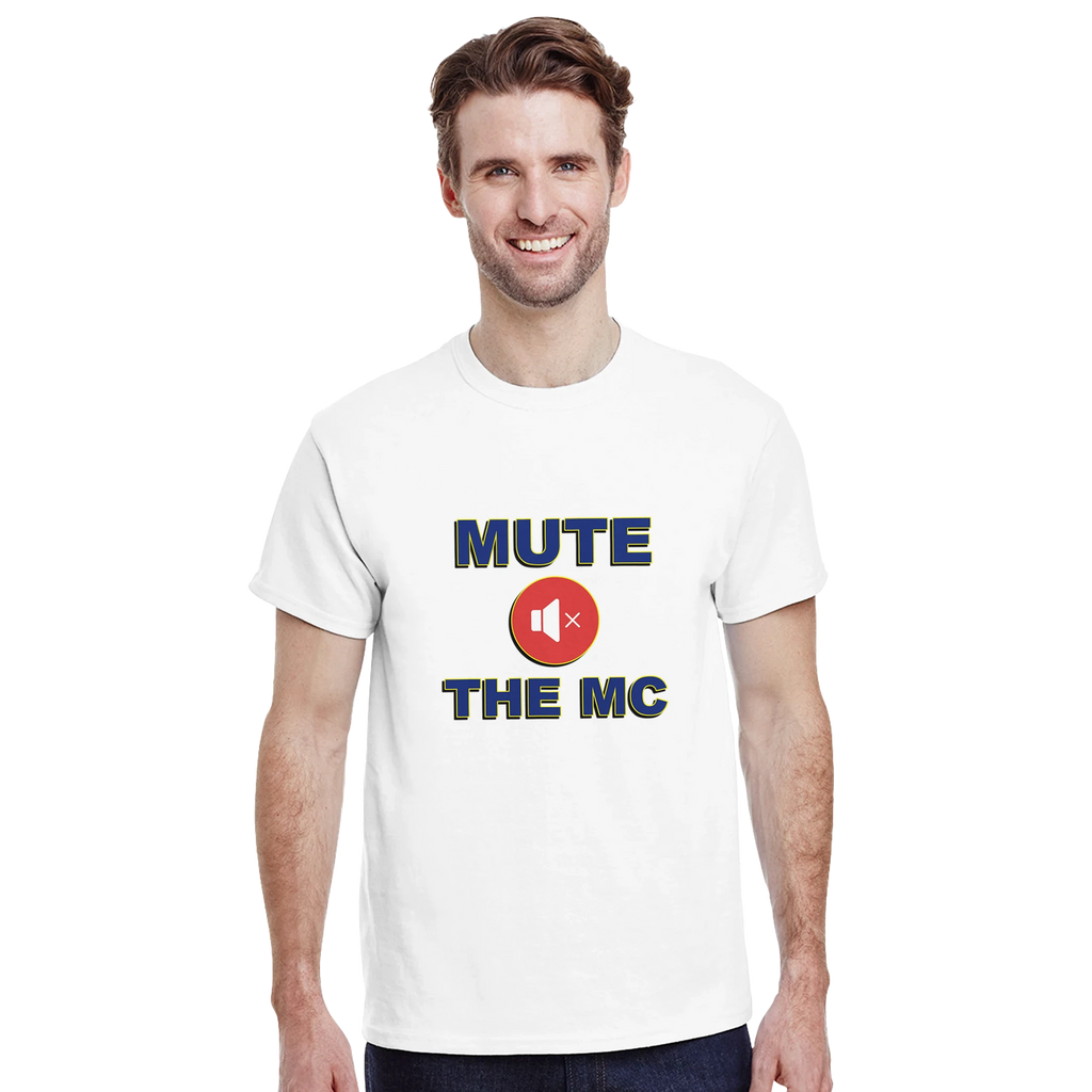 HEATHER MUTE THE MC ADULT TSHIRT NOVELTY DRUM AND BASS WHITE 2