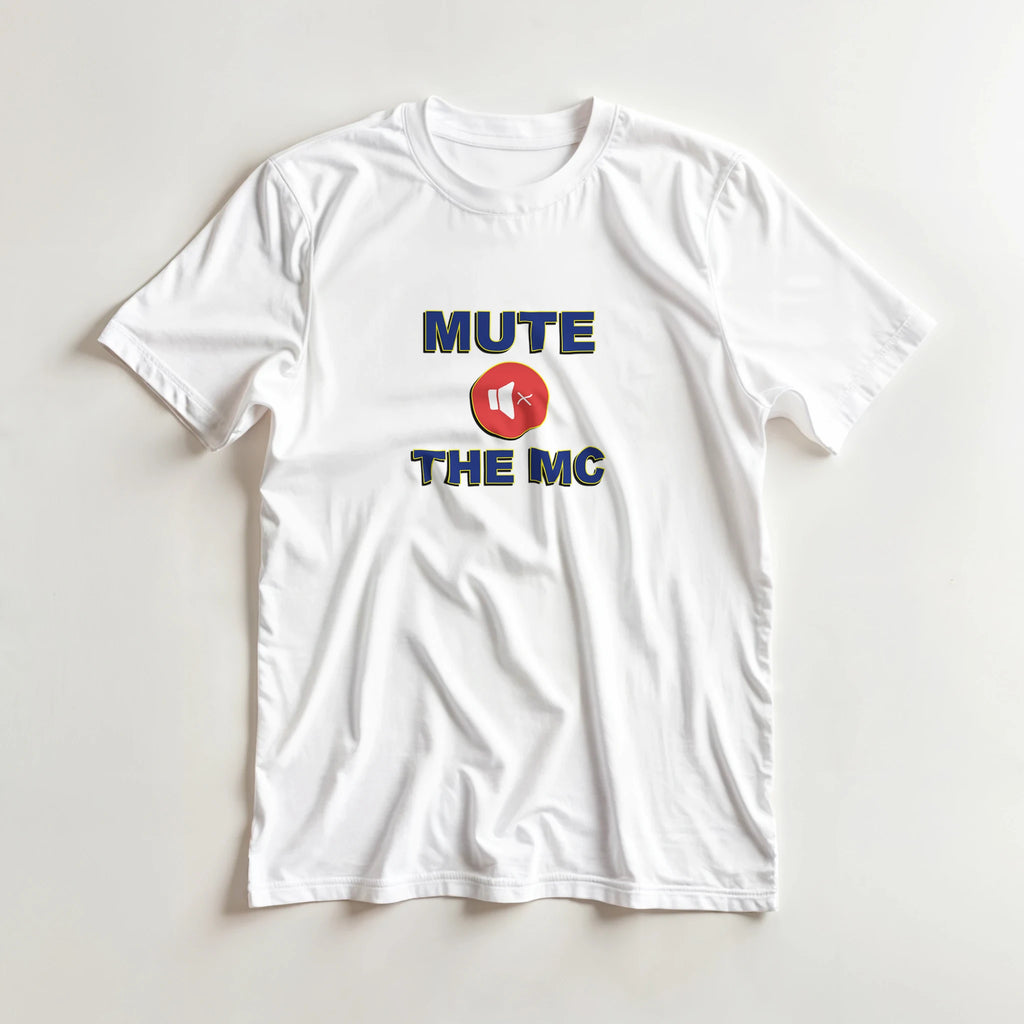 HEATHER MUTE THE MC ADULT TSHIRT NOVELTY DRUM AND BASS WHITE 6