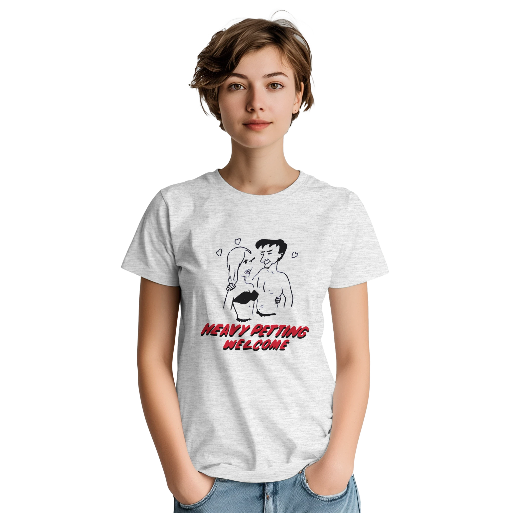 HEAVY PETTING WELCOME! ADULT NOVELTY TSHIRT
