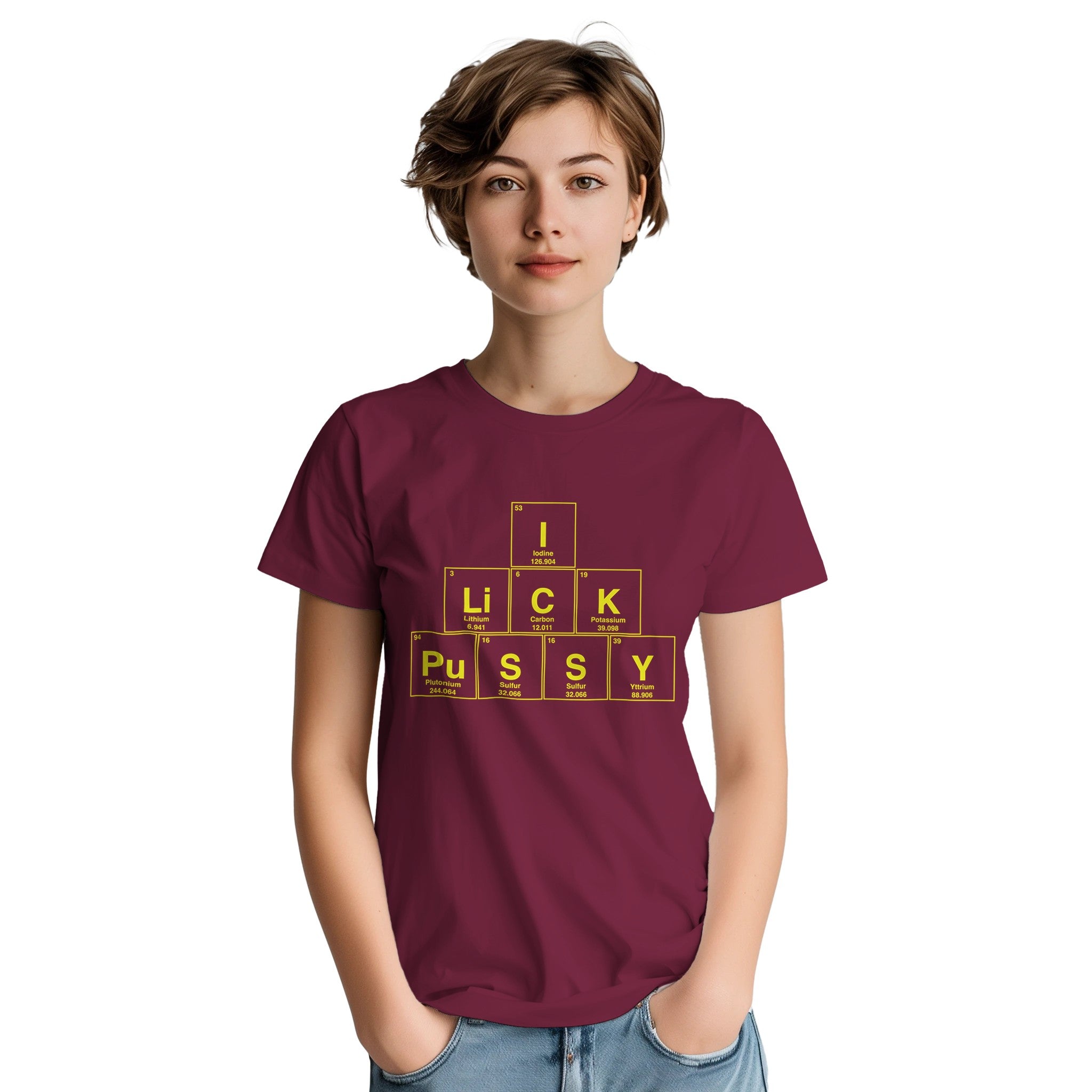 I LiCK PuSSY adult novelty tshirt red