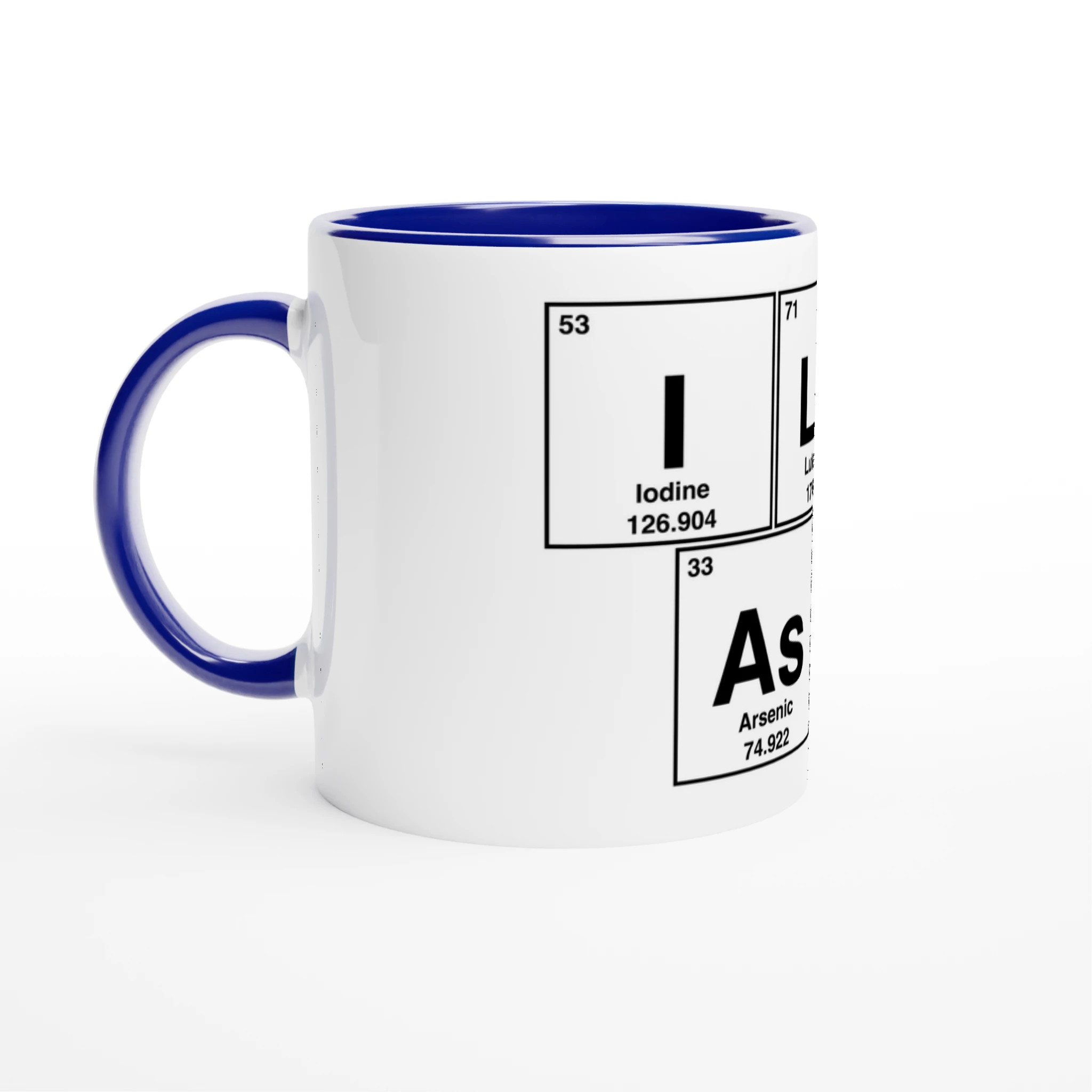 I LuV AsS periodic table cup mug adult novelty sex blue