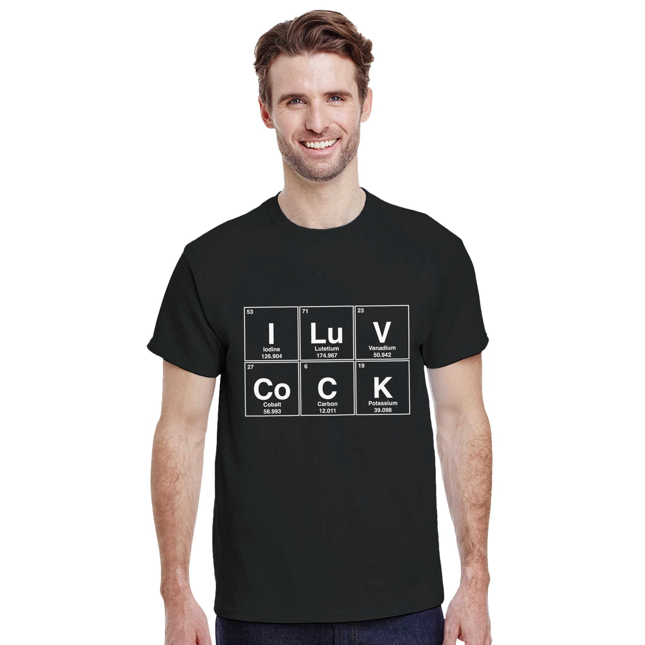 I LuV CoCK periodic table adult novelty tshirt sex black 4