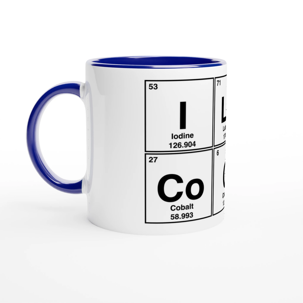 I LuV CoCK periodic table cup mug adult novelty sex