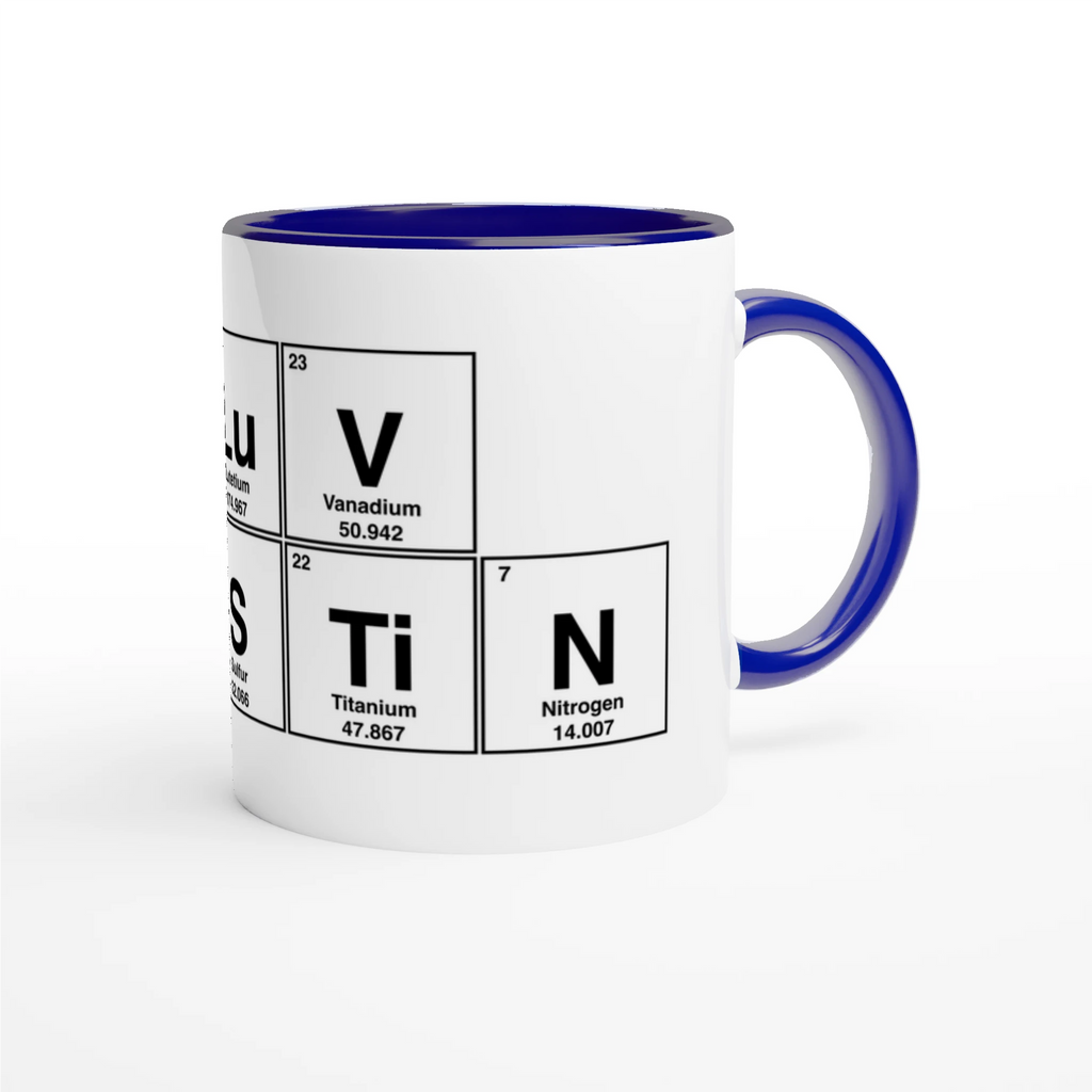 I LuV FISTIn periodic table mug cup adult sex novelty yellow blue 2