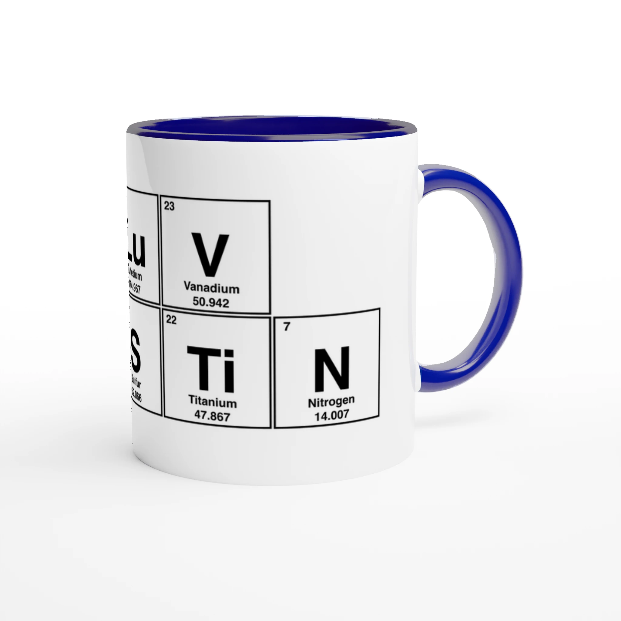 I LuV FISTIn periodic table mug cup adult sex novelty yellow blue 2