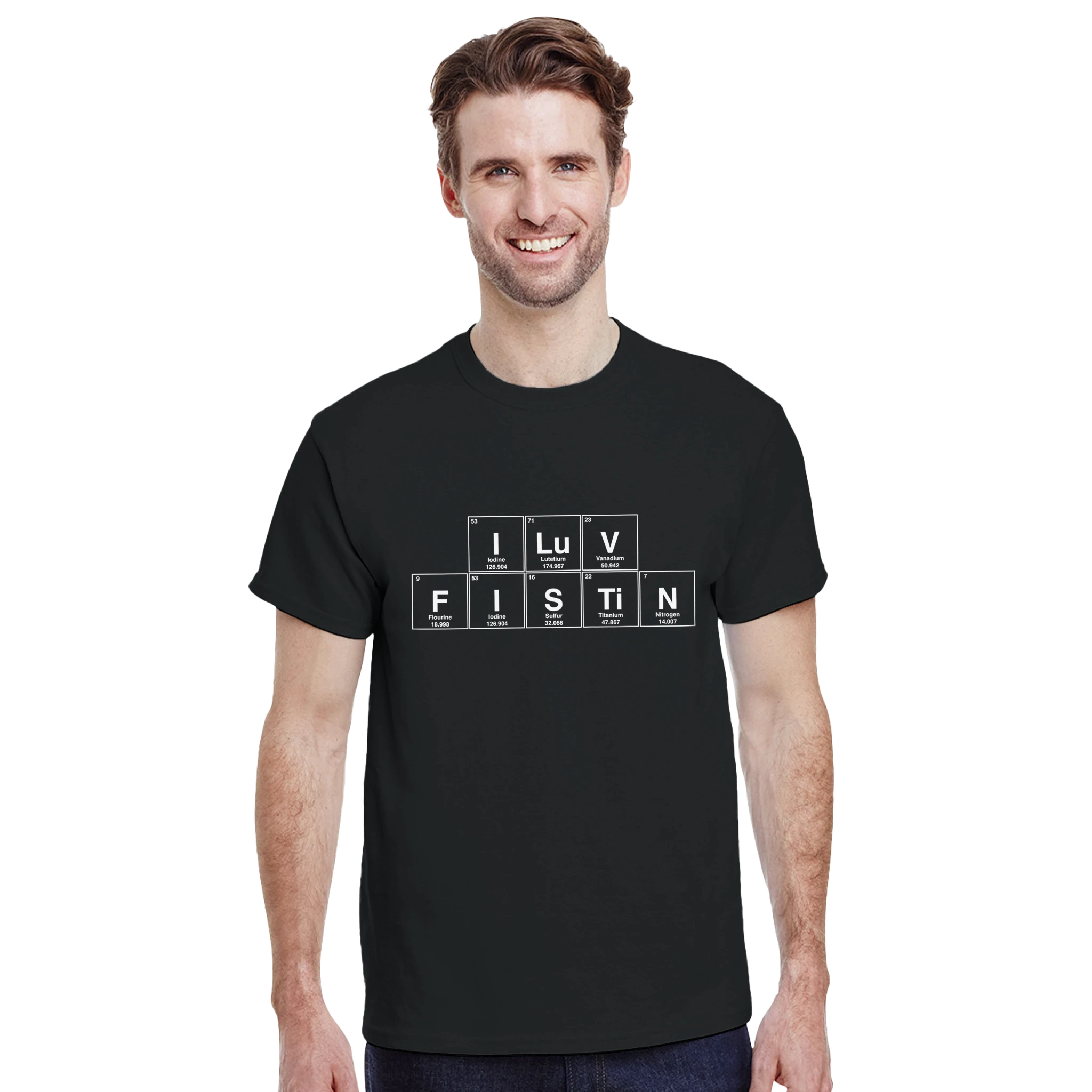 I LuV FISTiN periodic table adult novelty tshirt sex black