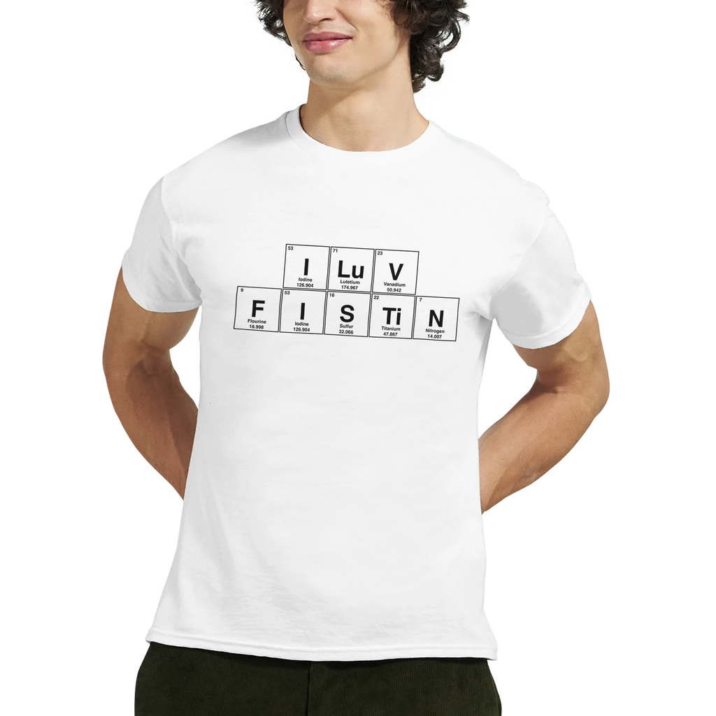 I LuV FISTiN periodic table adult novelty tshirt sex white 3