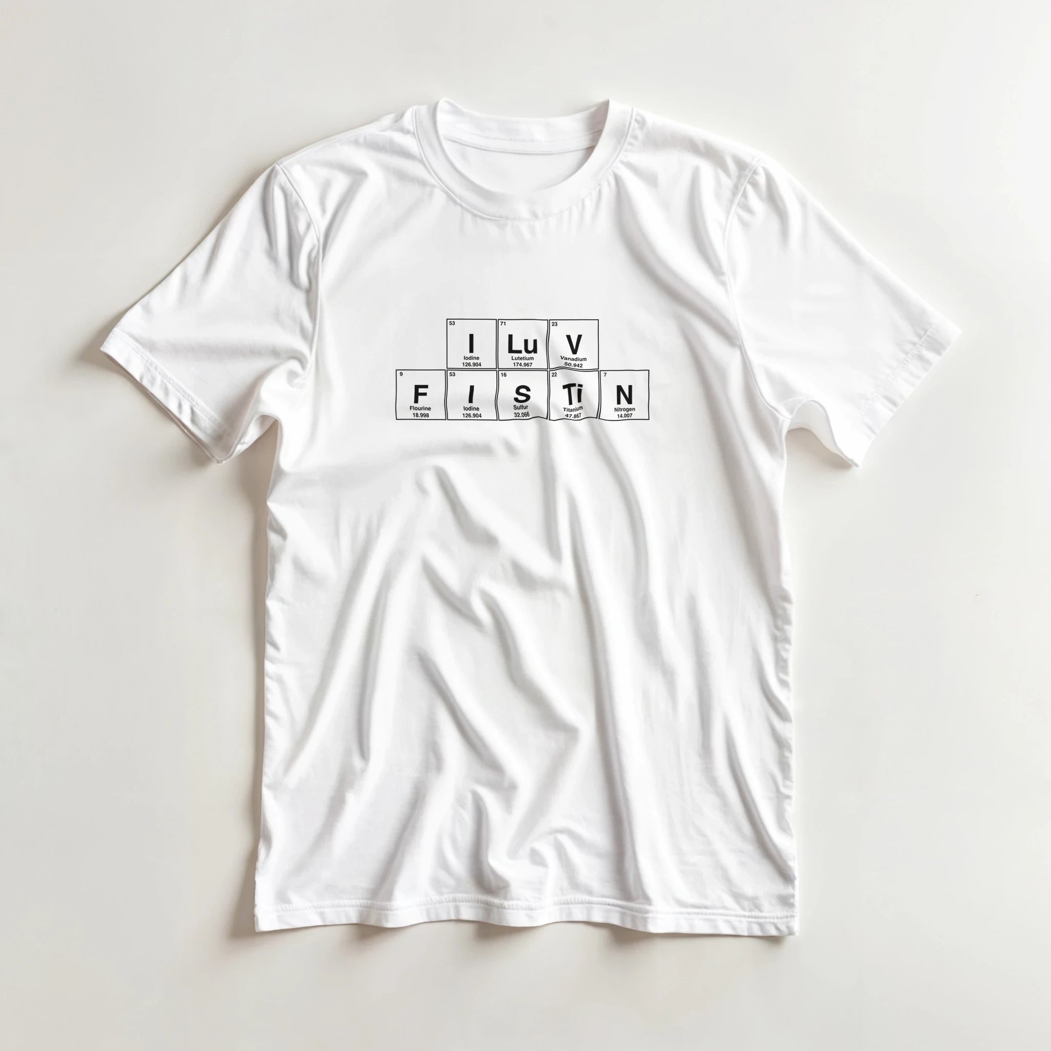 I LuV FISTiN periodic table adult novelty tshirt sex white 5