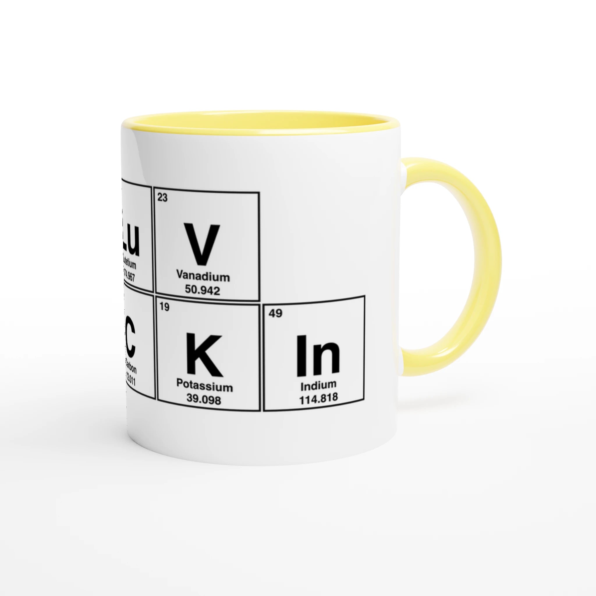 I LuV FUCKIn periodic table mug cup adult sex novelty yellow 3