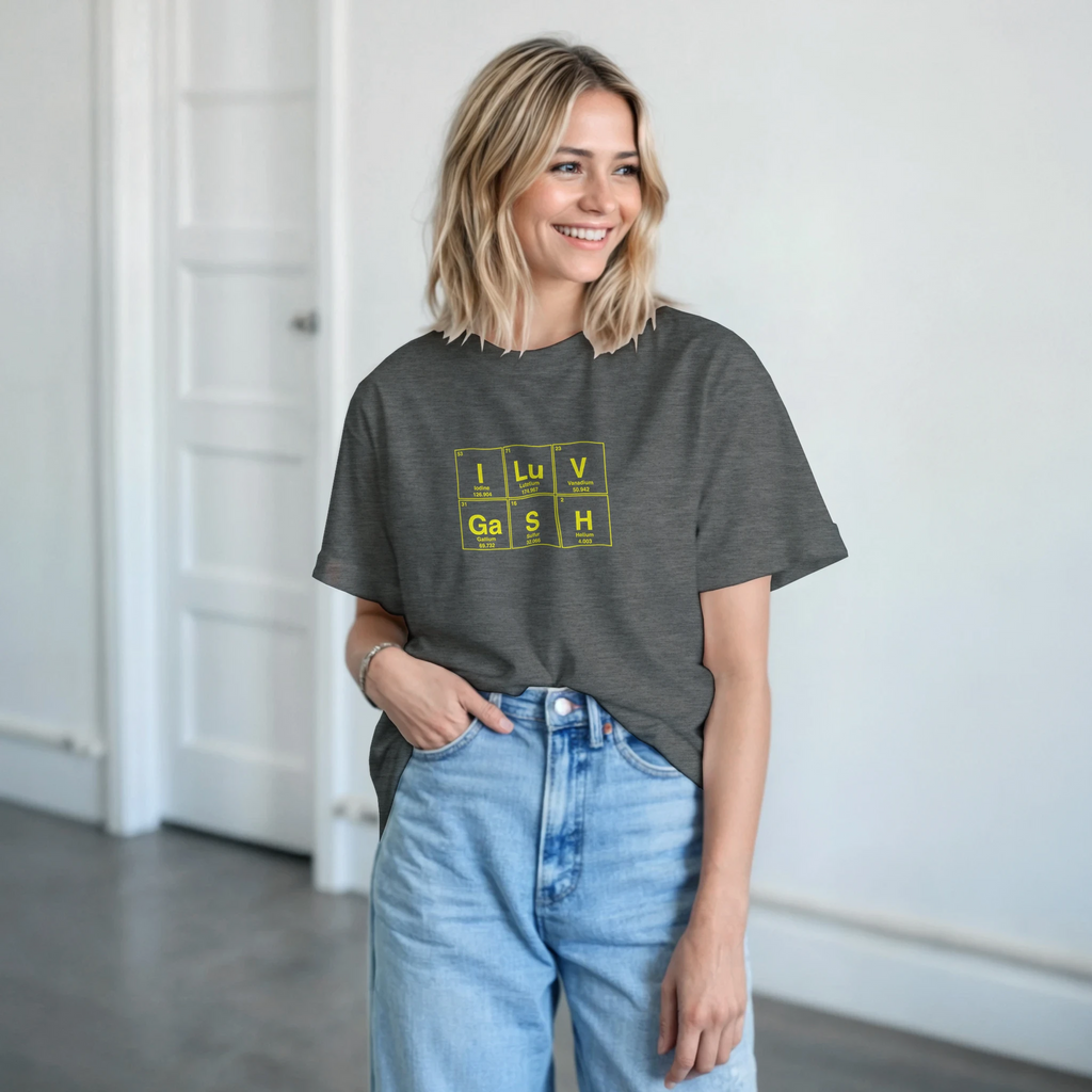 I LuV GaSH periodic table adult novelty tshirt sex dark grey 2