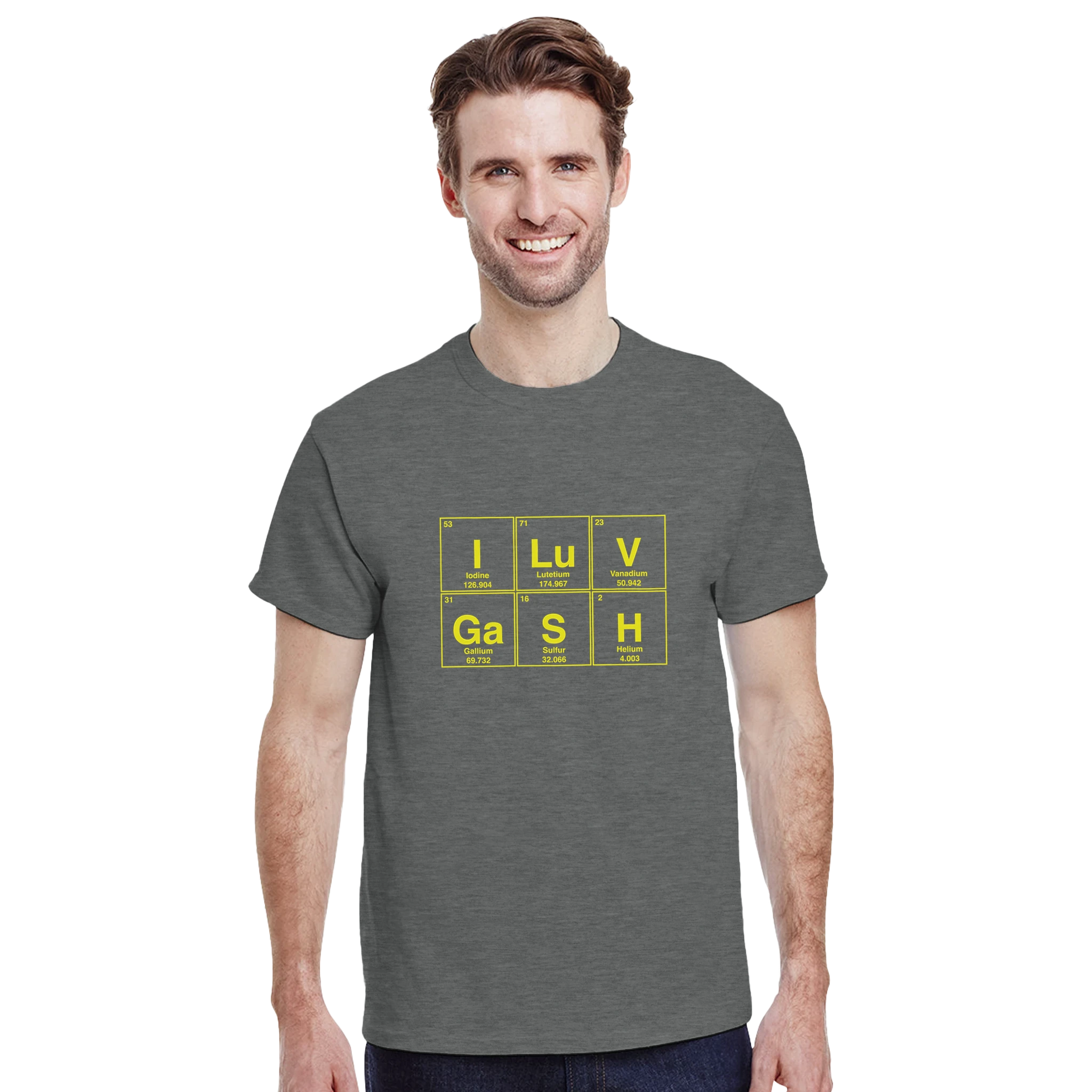 I LuV GaSH periodic table adult novelty tshirt sex dark grey 3