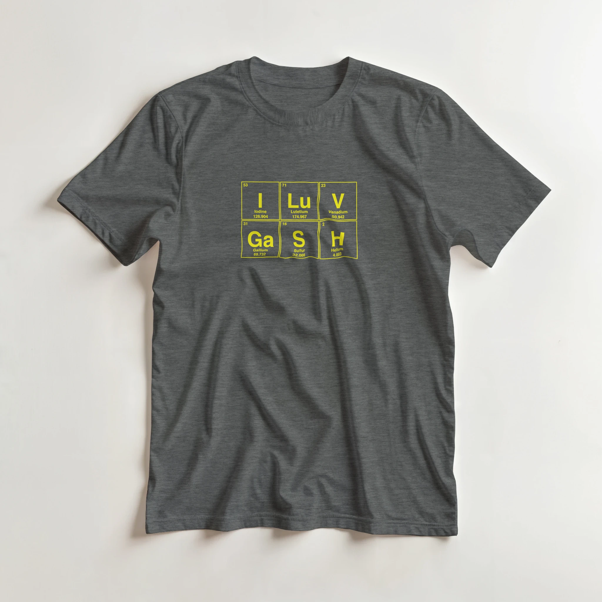 I LuV GaSH periodic table adult novelty tshirt sex dark grey 6