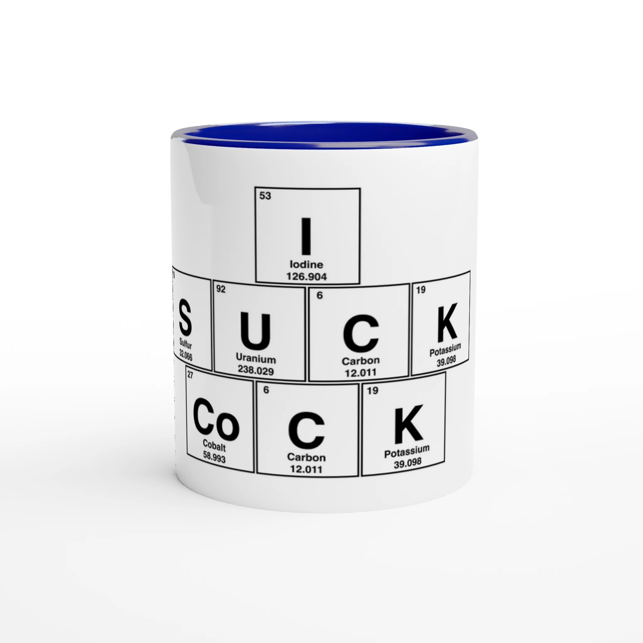 I SUCK CoCK adult novelty cup tea coffee blue