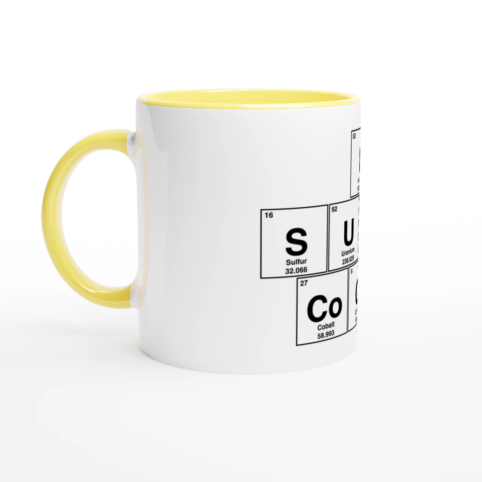 I SUCK CoCK adult novelty cup tea coffee yellow 3
