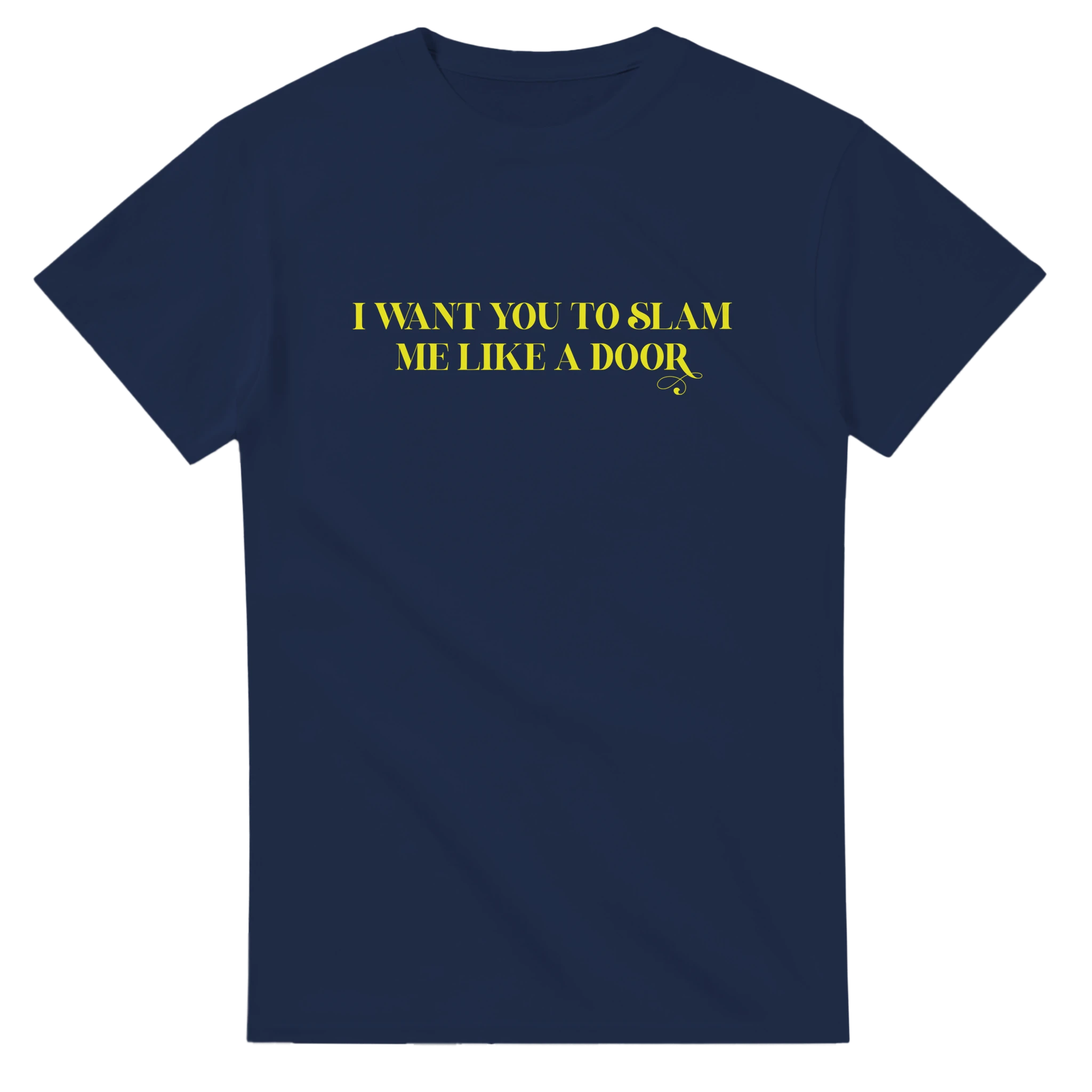 I WANT YOU TO SLAM ME LIKE A DOOR ADULT NOVELTY TSHIRT