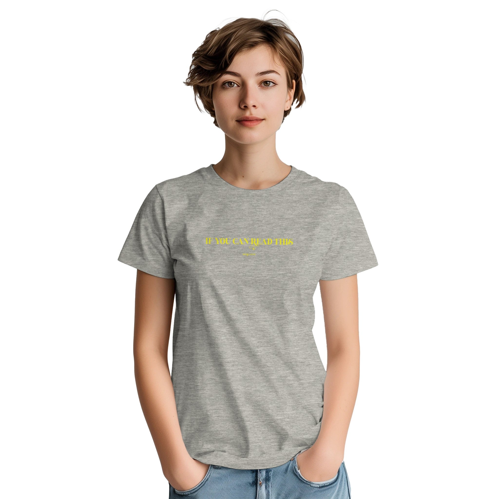 If you can read this you're a cunt adult novelty tshirt light grey