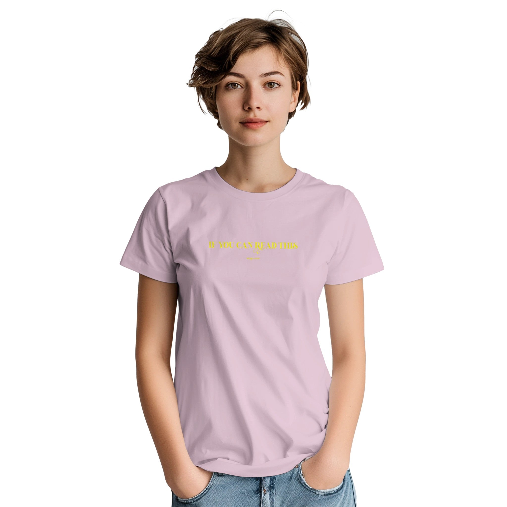 If you can read this you're a cunt adult novelty tshirt pink