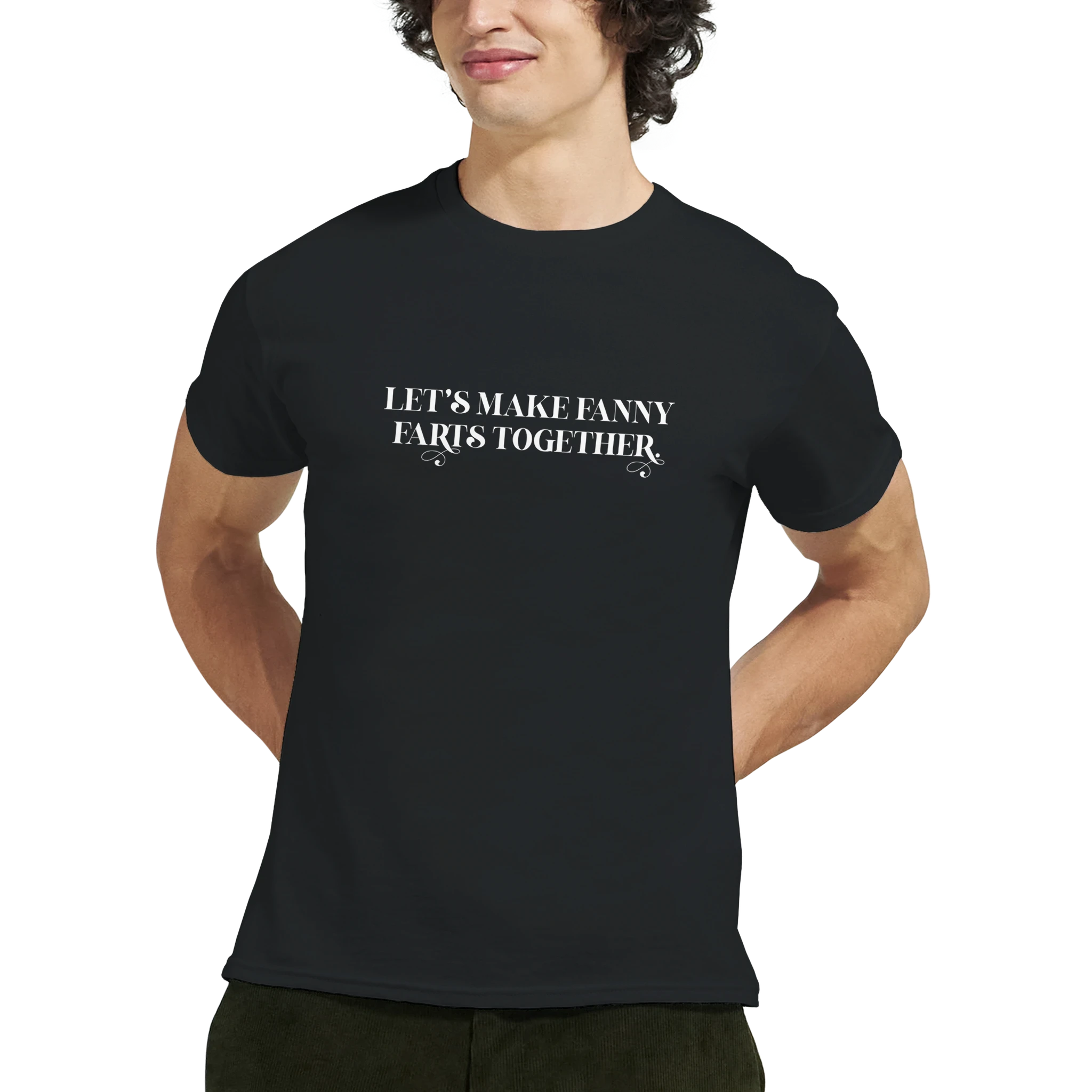 LETS MAKE FANNY FARTS TOGETHER ADULT NOVELTY TSHIRT BLACK