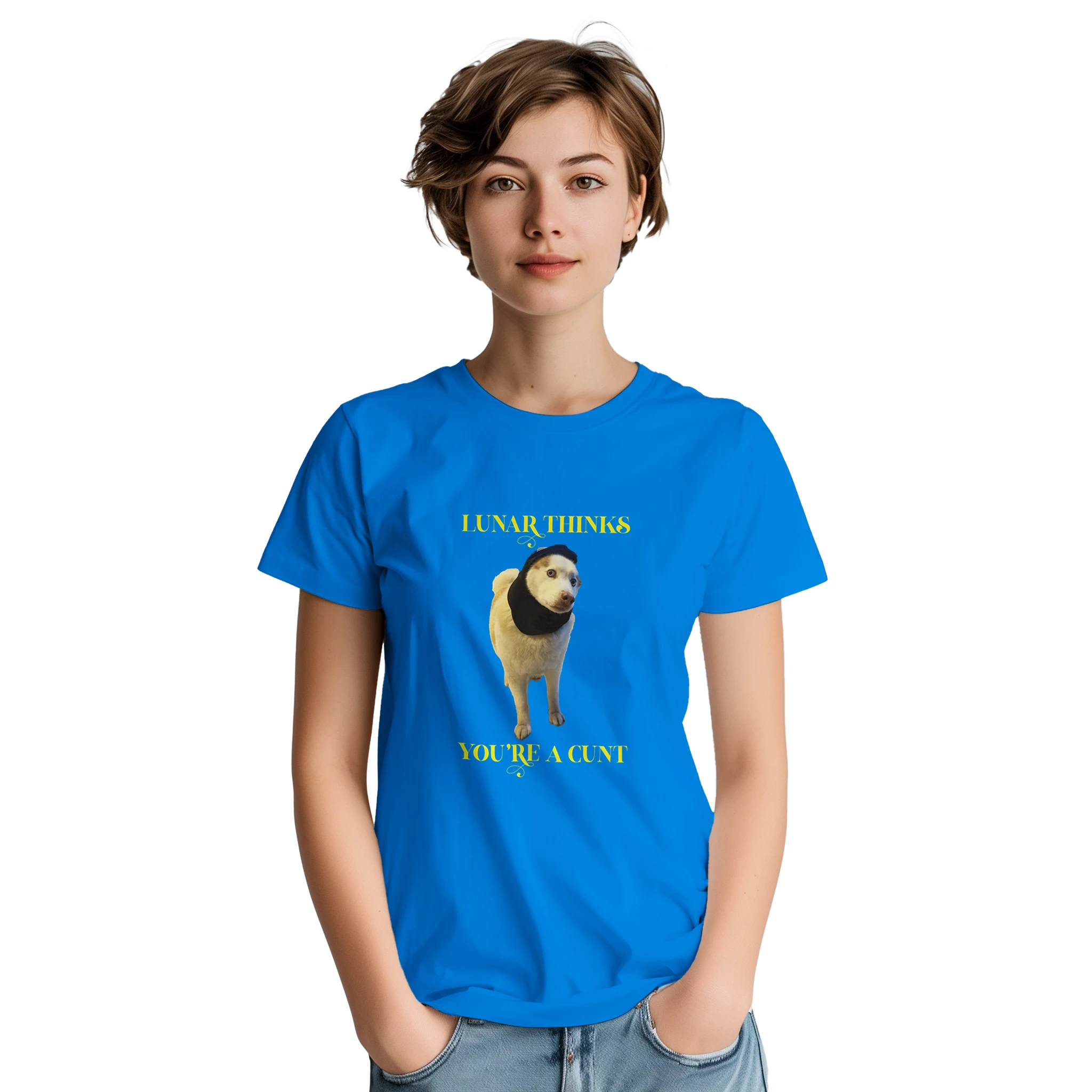 Lunar thinks you're a cunt novelty adult tshirt