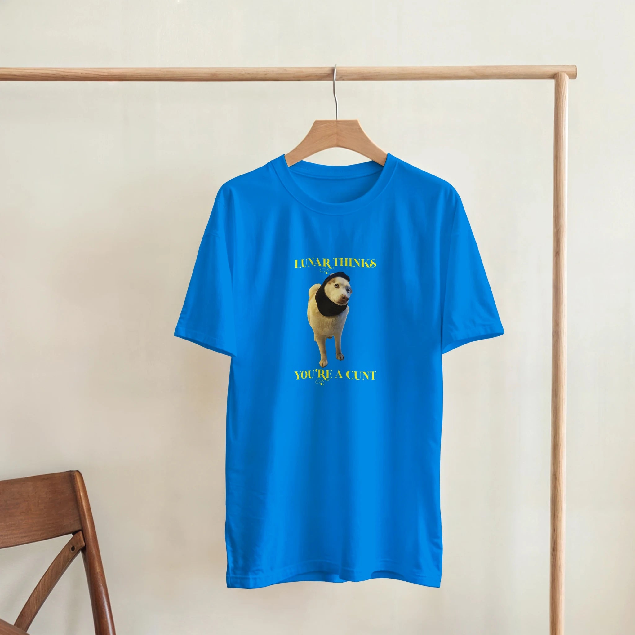 Lunar thinks you're a cunt novelty adult tshirt royal blue 3