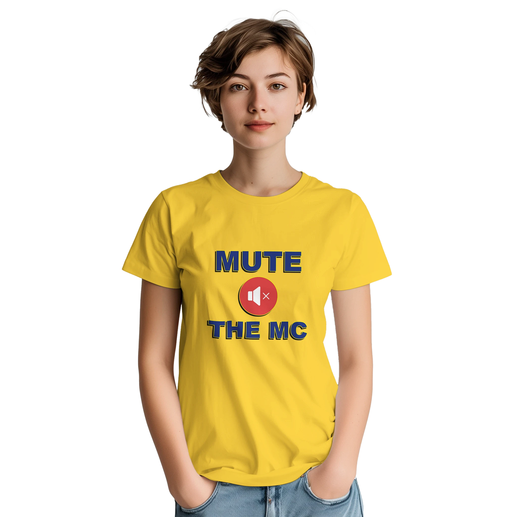 MUTE THE MC ADULT TSHIRT NOVELTY DRUM AND BASS DAISY