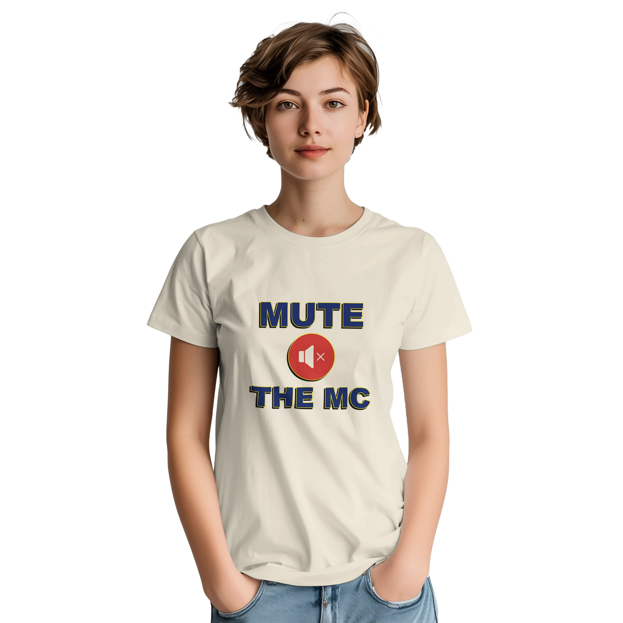 MUTE THE MC ADULT TSHIRT NOVELTY DRUM AND BASS SAND