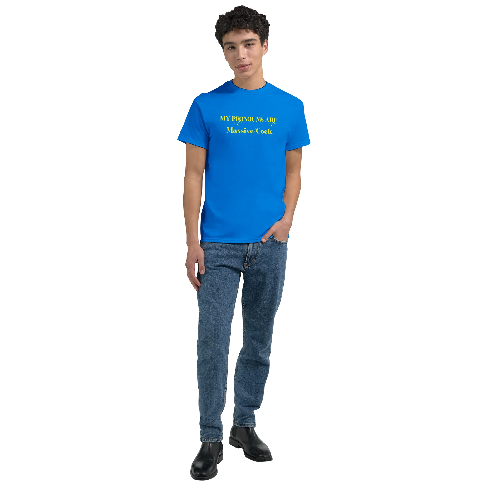MY PRONOUNS ARE MASSIVE COCK ROYAL BLUE 2