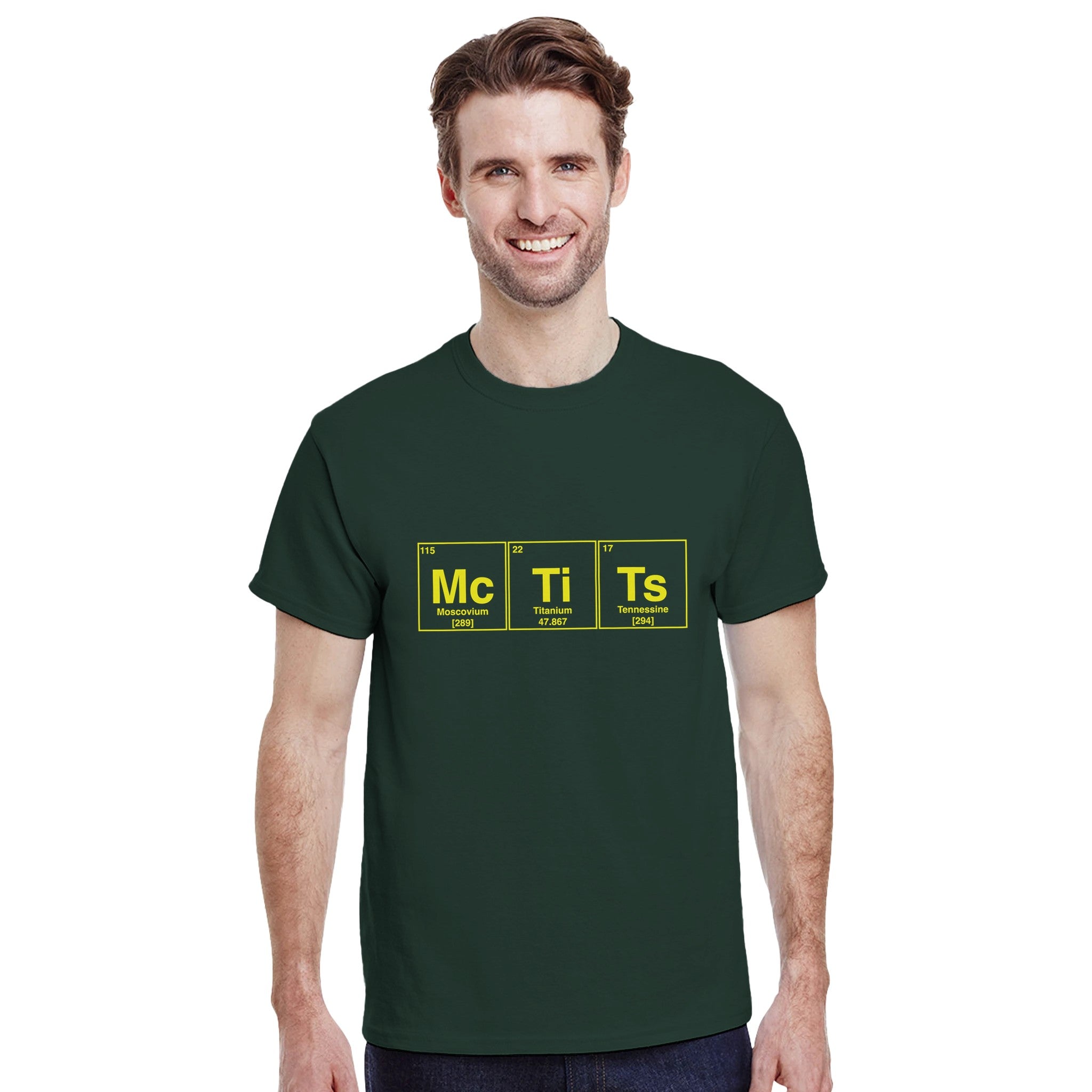 McTiTs periodic table adult novelty forest green