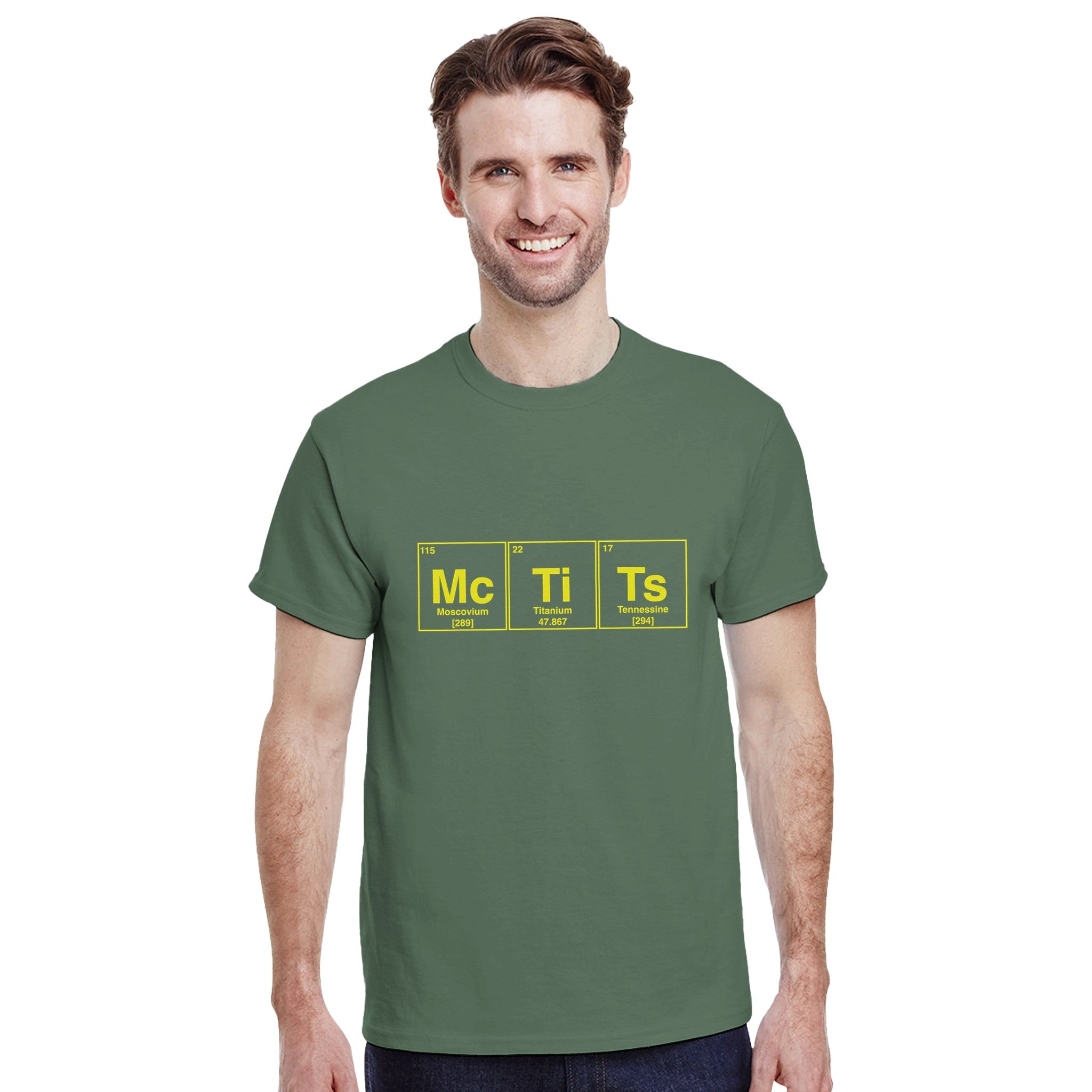 McTiTs periodic table adult novelty military green