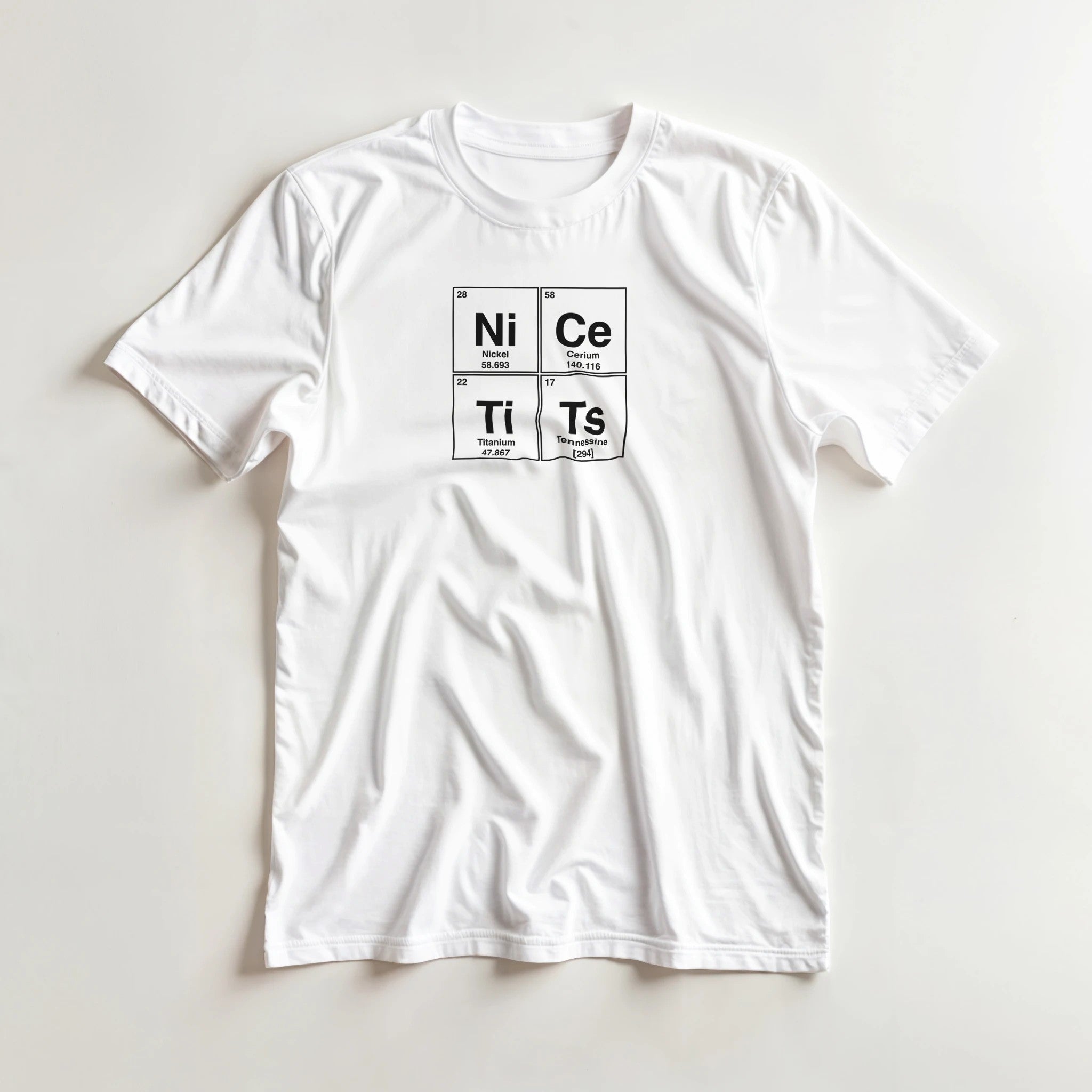 NiCe TiTs periodic table adult novelty tshirt sex white 2