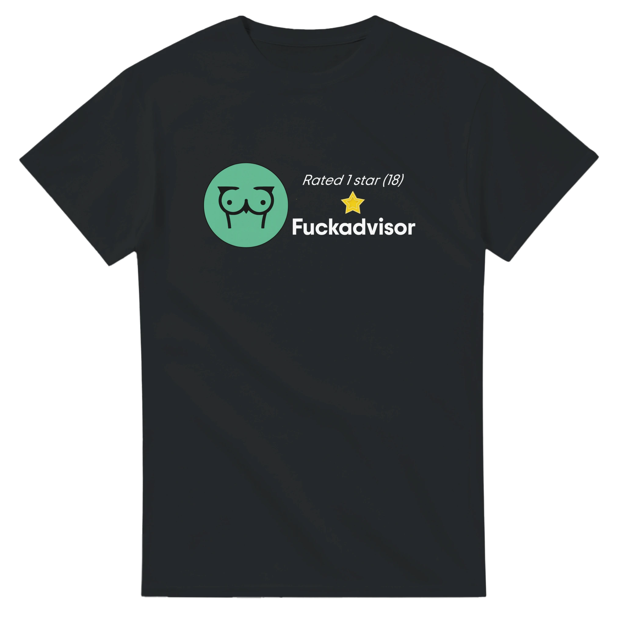 RATED 1 STAR ON FUCKADVISOR (18) adult novelty tshirt sex black