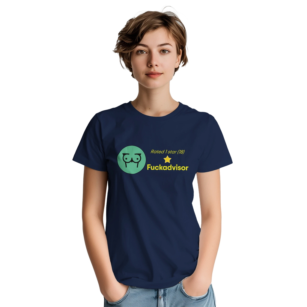 RATED 1 STAR ON FUCKADVISOR (18) adult novelty tshirt sex navy blue 3