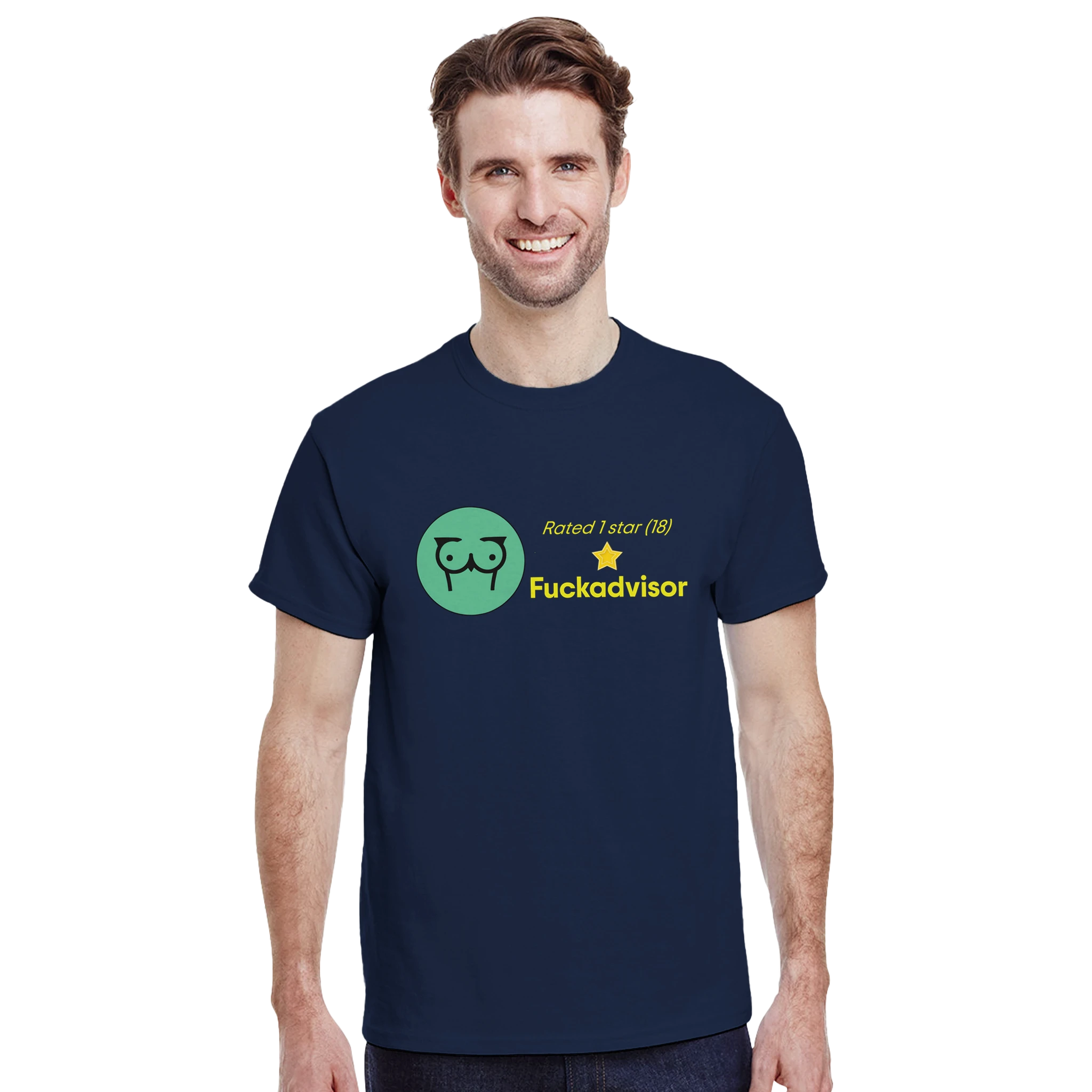 RATED 1 STAR ON FUCKADVISOR (18) adult novelty tshirt sex navy blue 6