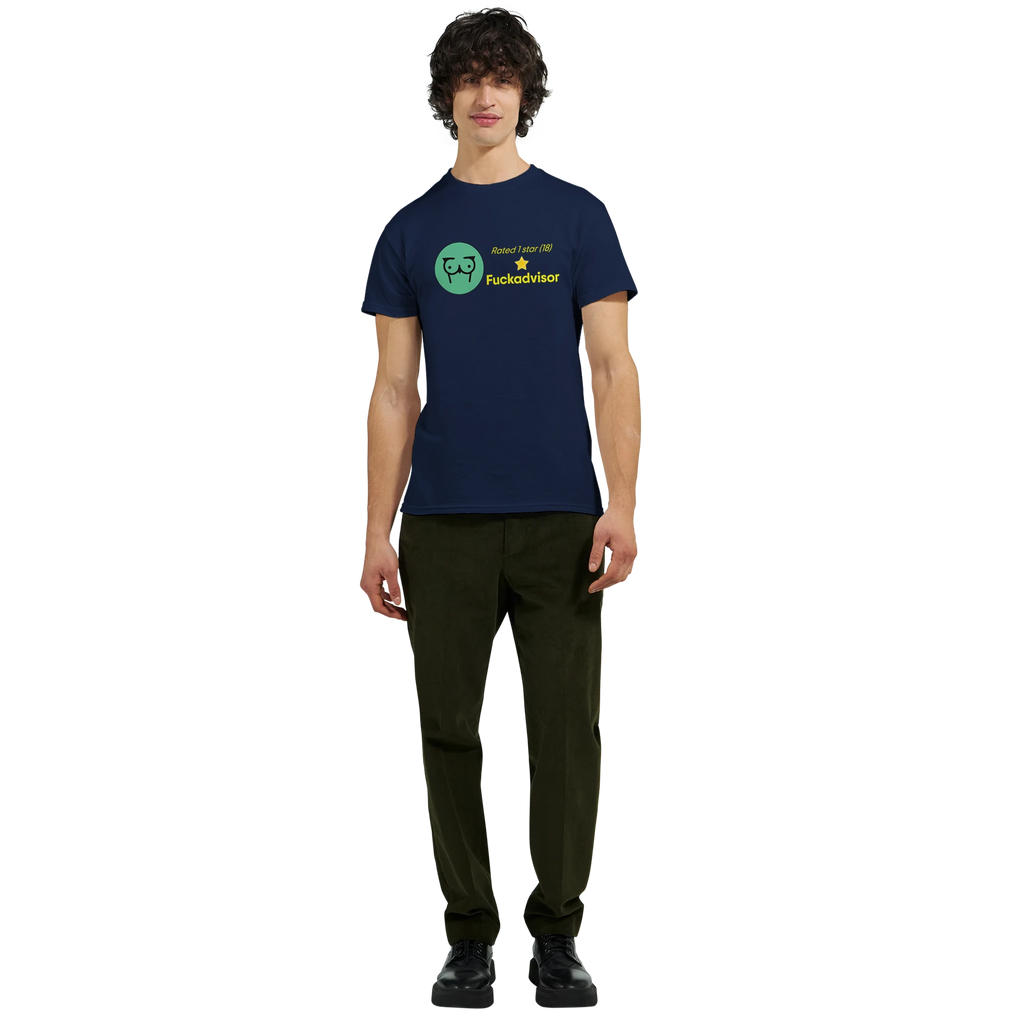 RATED 1 STAR ON FUCKADVISOR (18) adult novelty tshirt sex navy blue 7