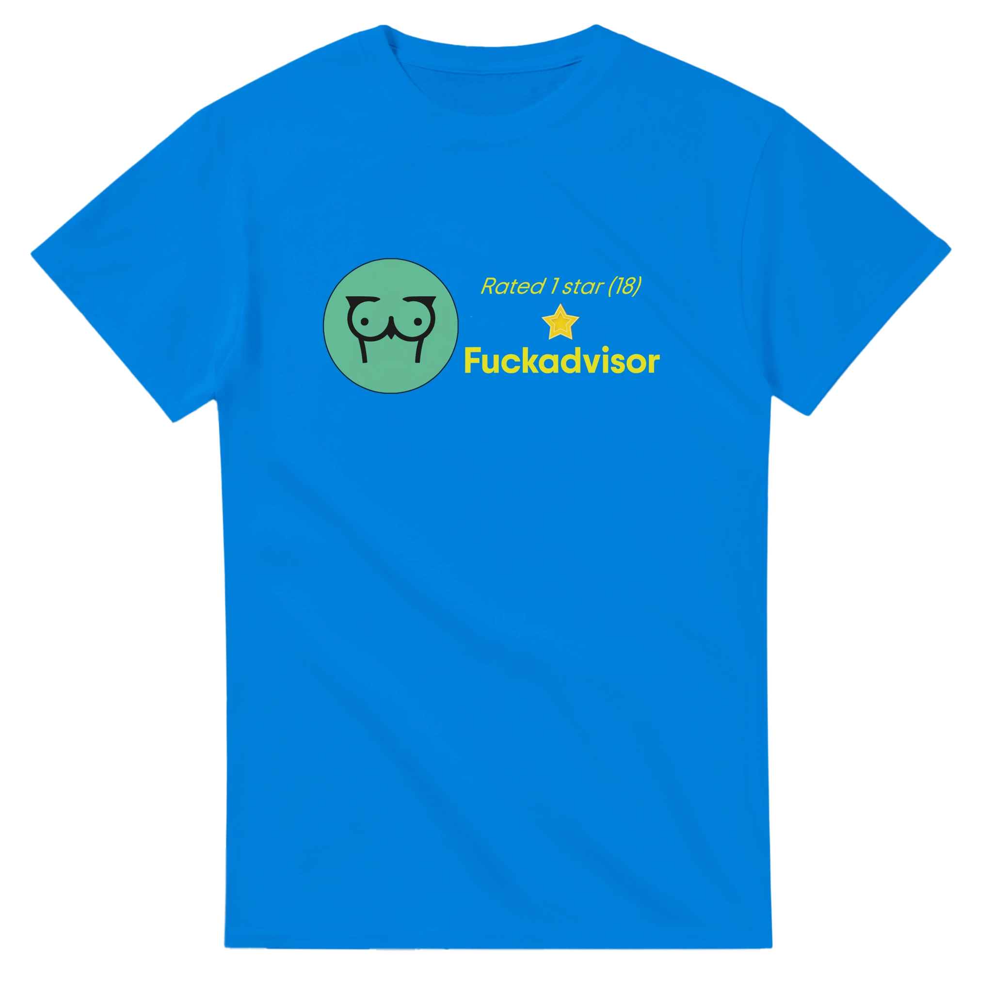 RATED 1 STAR ON FUCKADVISOR (18) adult novelty tshirt sex royal blue